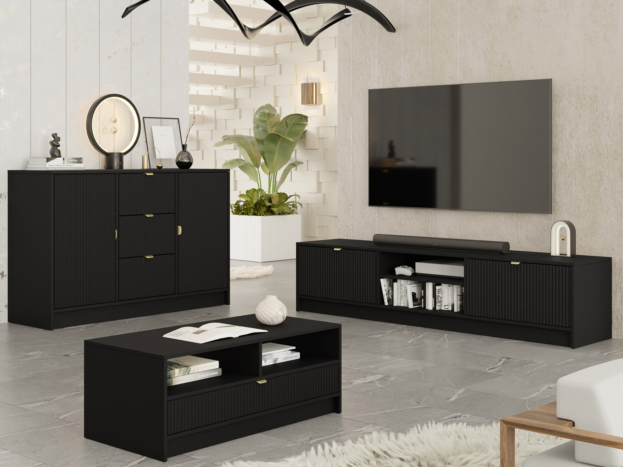 Stofusett Comfivo Papilio I (Svartur)