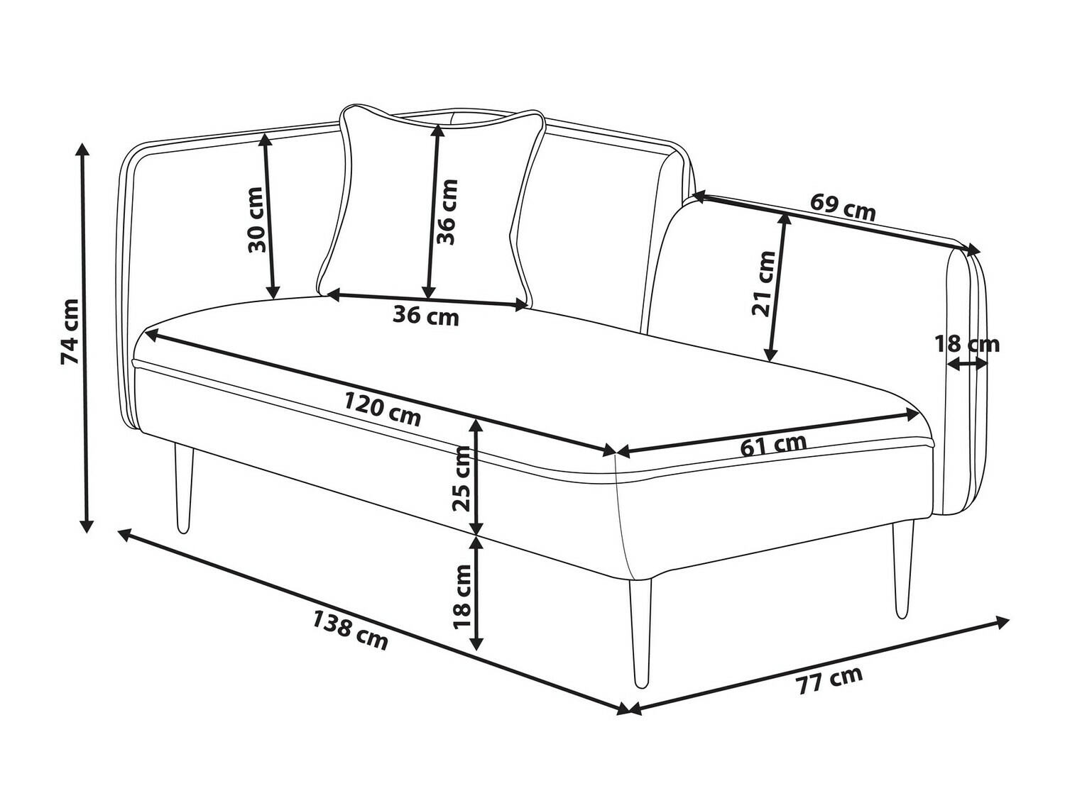 Legubekkur Berwyn 311 (Beige)