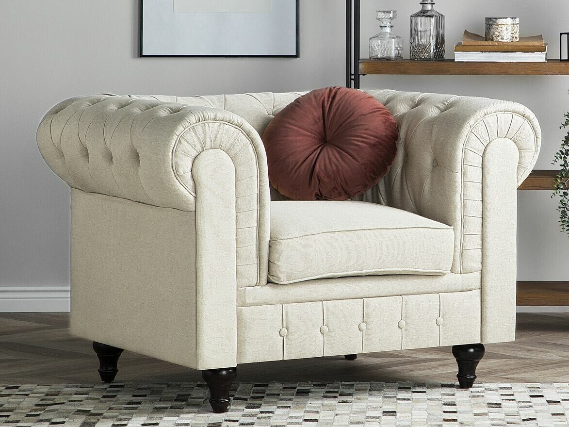 Chesterfield-hægindastóll Cirdoro 102 (Beige)