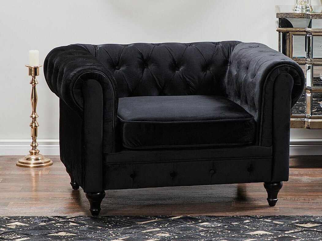 Chesterfield-hægindastóll Cirdoro 102 (Svartur)