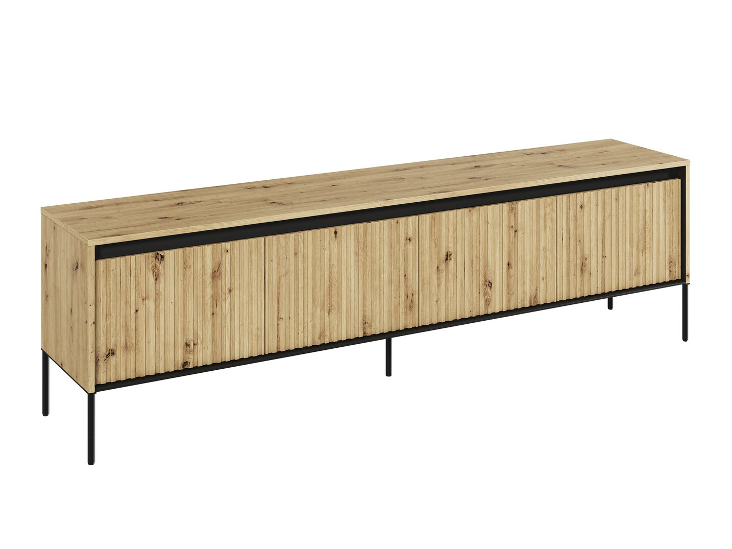 Sjónvarpsskápur Fernolu 105 (Artisan-eik + Svartur)