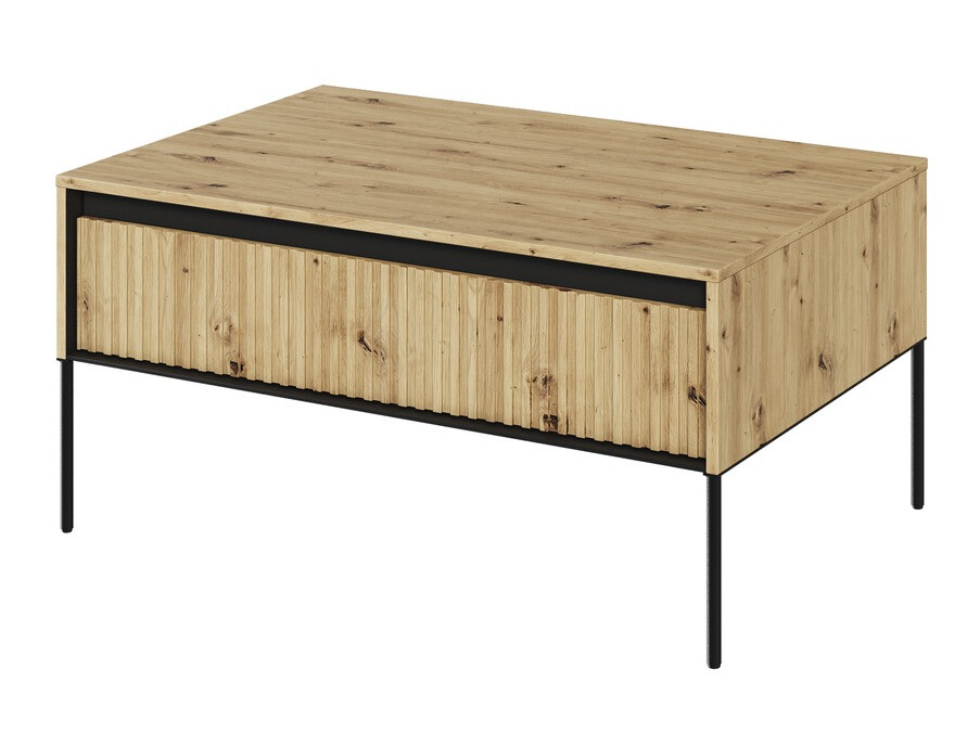 Sófaborð Fernolu 110 (Artisan-eik + Svartur)