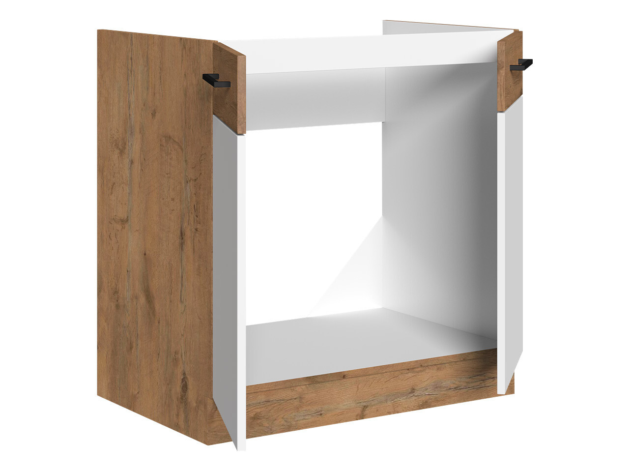 Skápaeining fyrir vask með hurðum Wood Grey 108