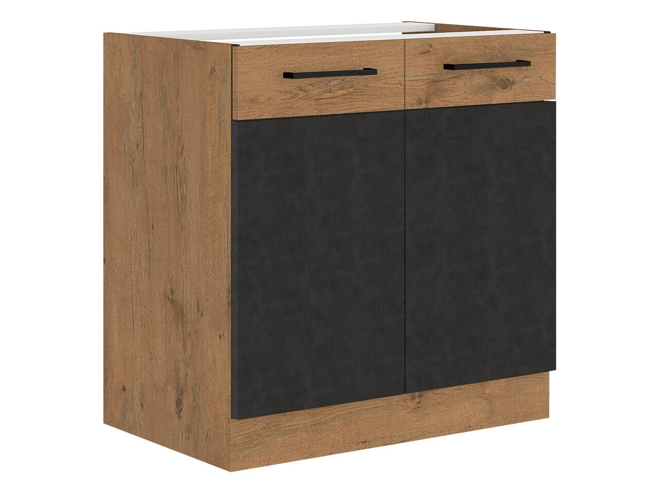 Skápaeining fyrir vask með hurðum Wood Grey 108