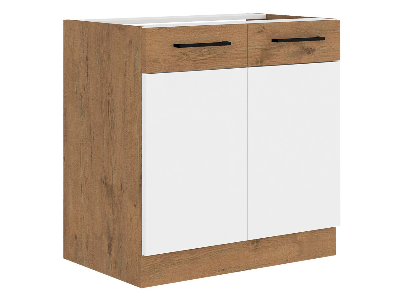 Skápaeining með hurðum Wood White 110