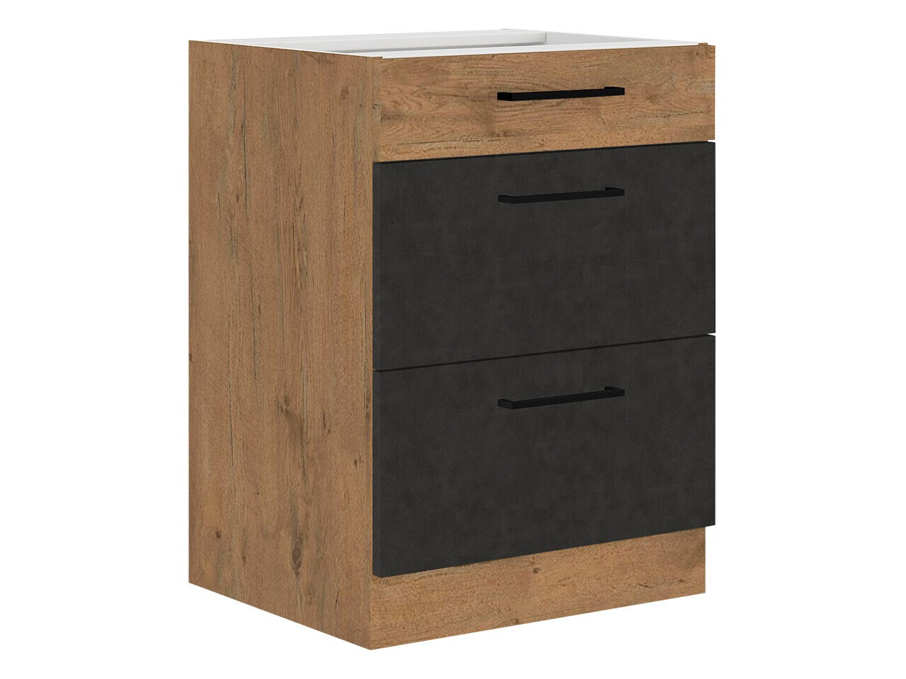 Skápaeining með skúffum Wood Grey 115