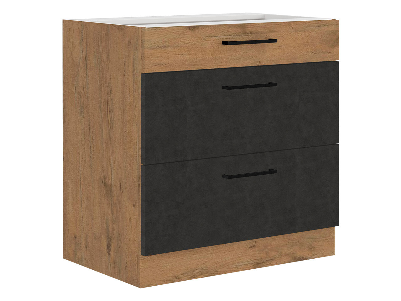 Skápaeining með skúffum Wood Grey 123