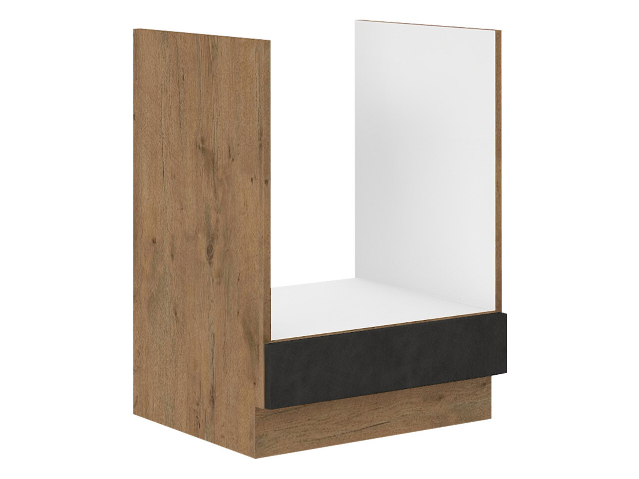 Skápaeining fyrir innbyggð tæki Wood Grey 125