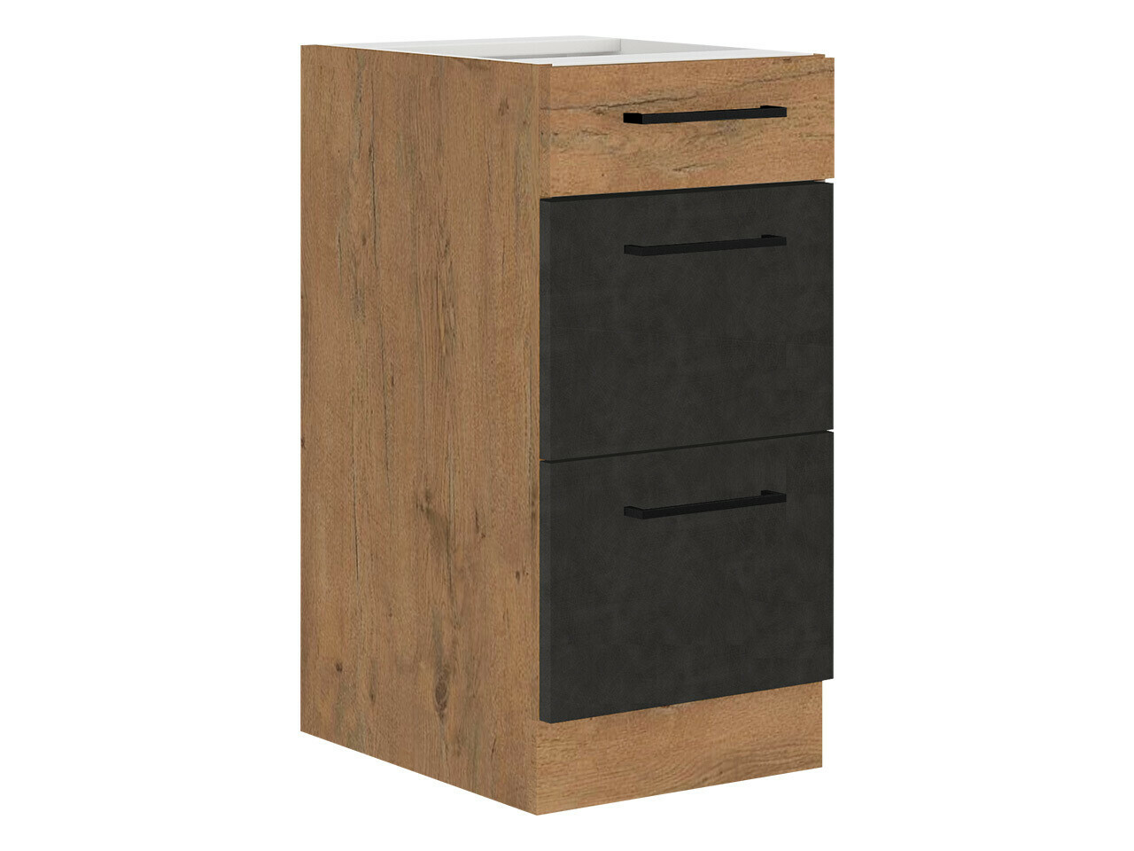Skápaeining með skúffum Wood Grey 132