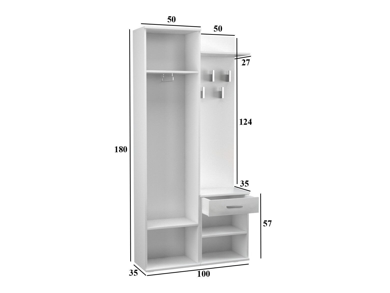 Forstofusett Mandeville 126 (Artisan-eik)