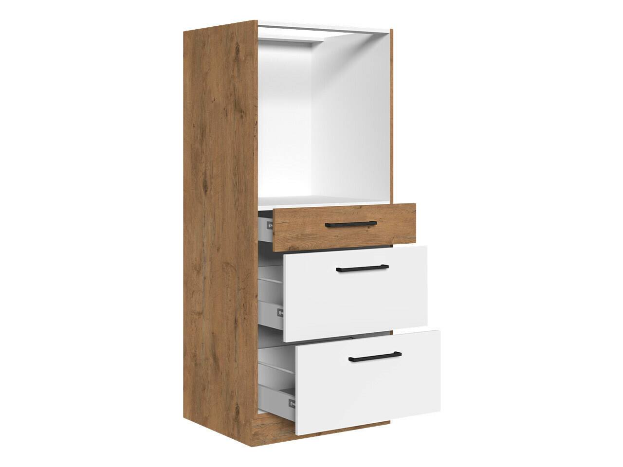 Skápaeining fyrir innbyggð tæki Wood Grey 102