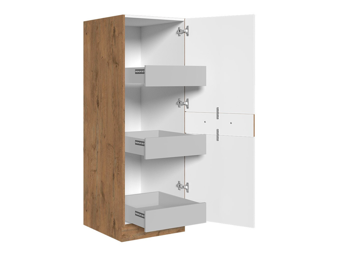 Skápaeining með skúffu og hurðum Wood Grey 100