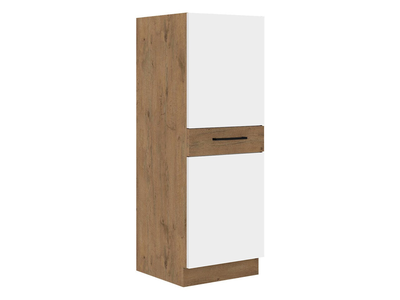 Skápaeining með skúffu og hurðum Wood White 100