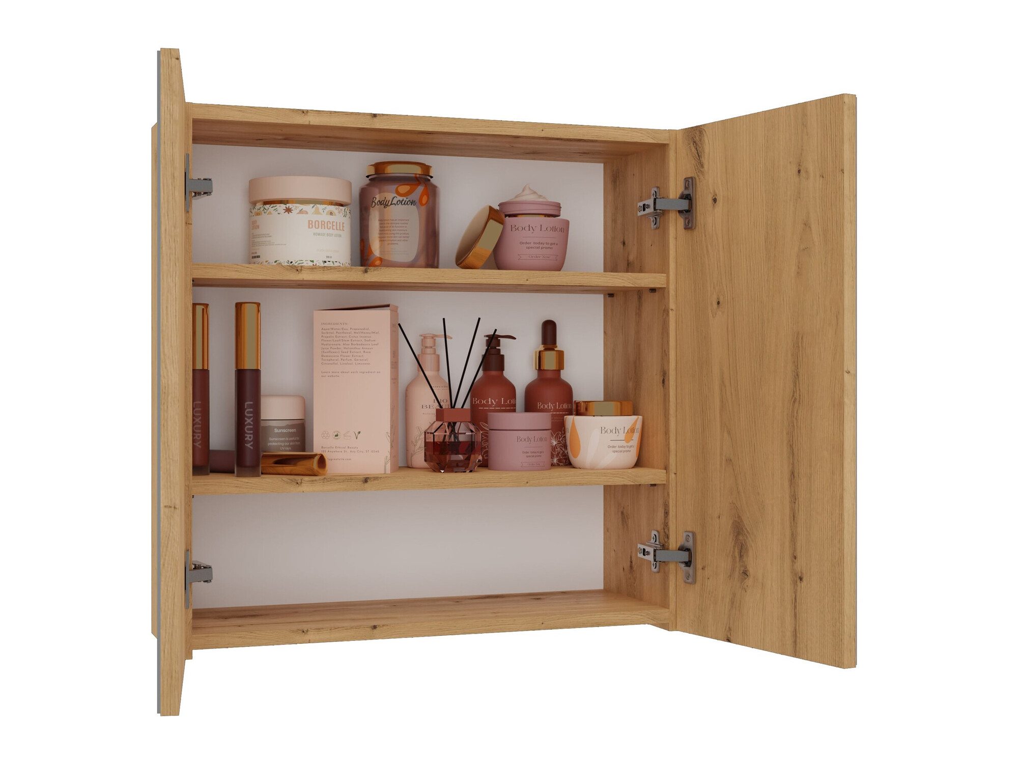Speglaskápur fyrir baðherbergi Balelbo 101 (Artisan-eik)