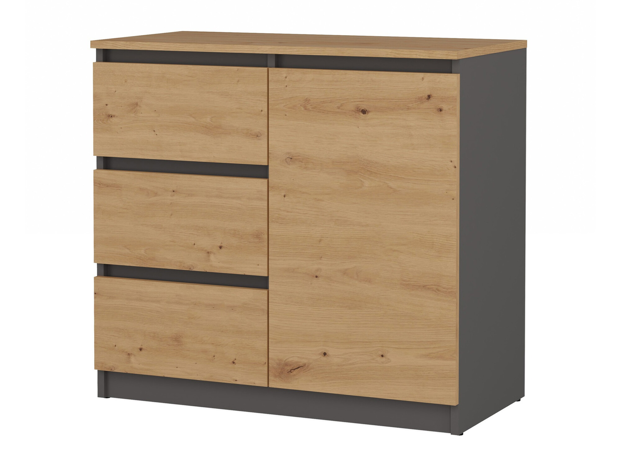 Kommóða Elbvelu 110 (Artisan-eik + Antrasít)