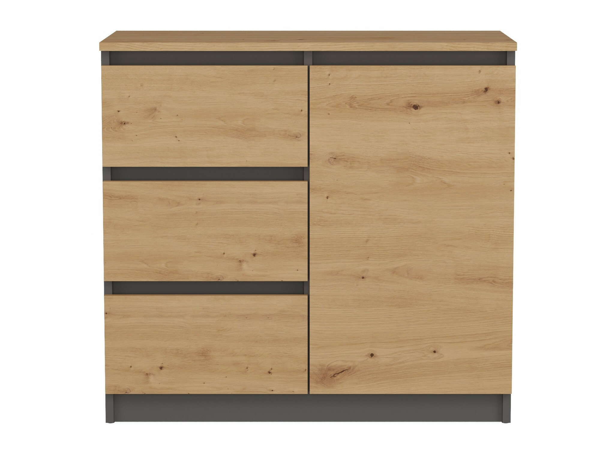Kommóða Elbvelu 110 (Artisan-eik + Antrasít)
