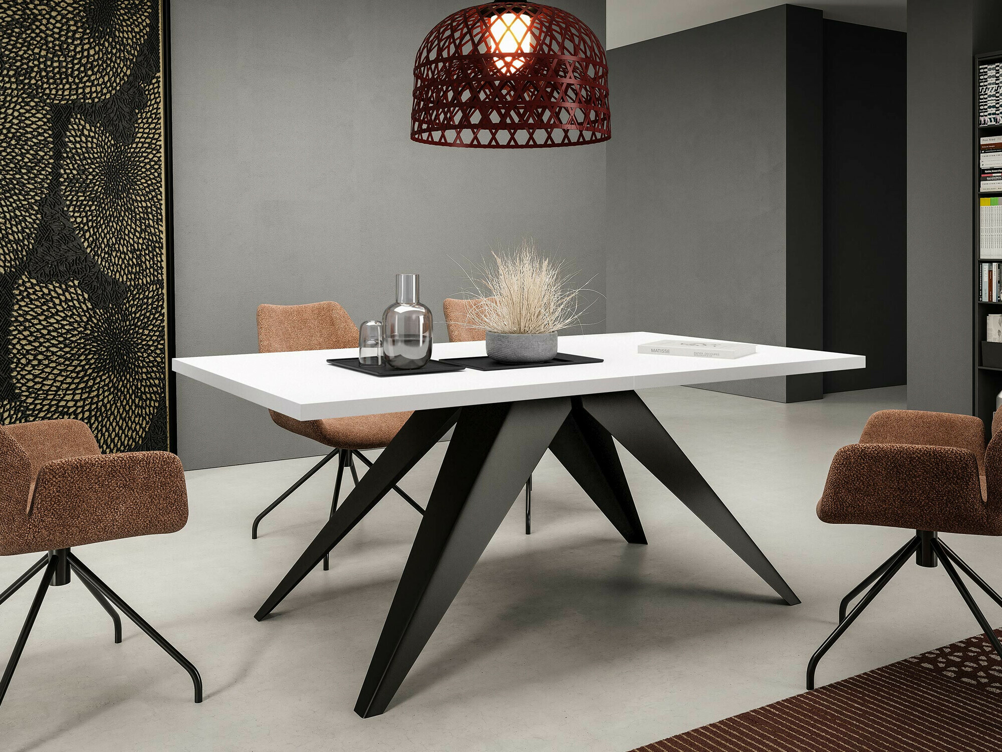 Borð Oswego 113 (Svartur + Hvítur)