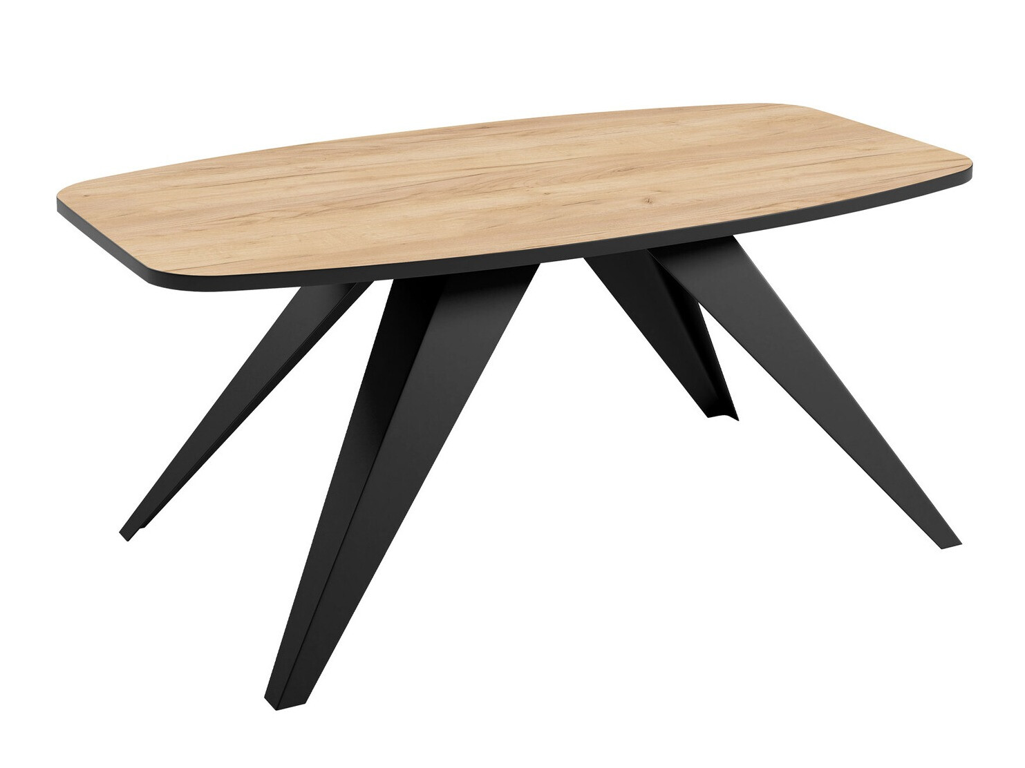 Sófaborð Oswego 117 (Svartur + Craft-gyllt eik)