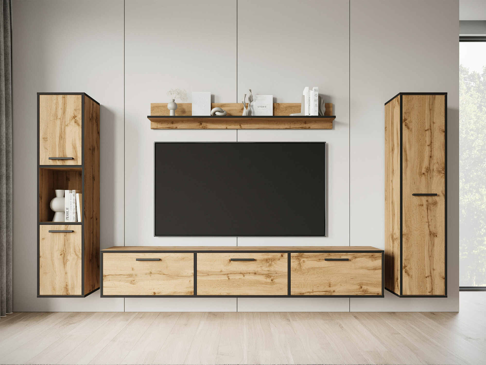 Stofusett Sarasota 175 (Svartur + Wotan-eik)