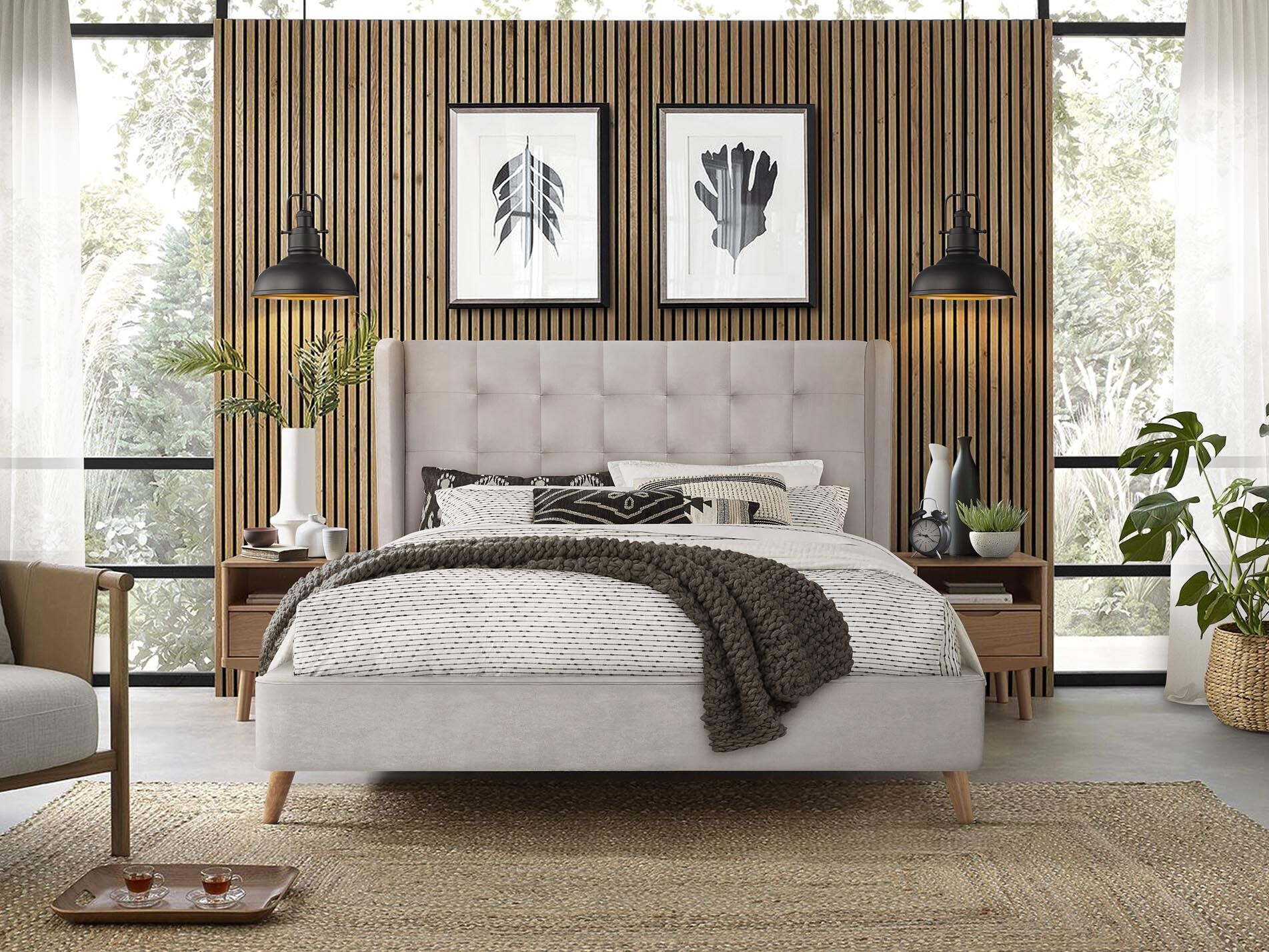 Rúm Houston 1706 (Beige)