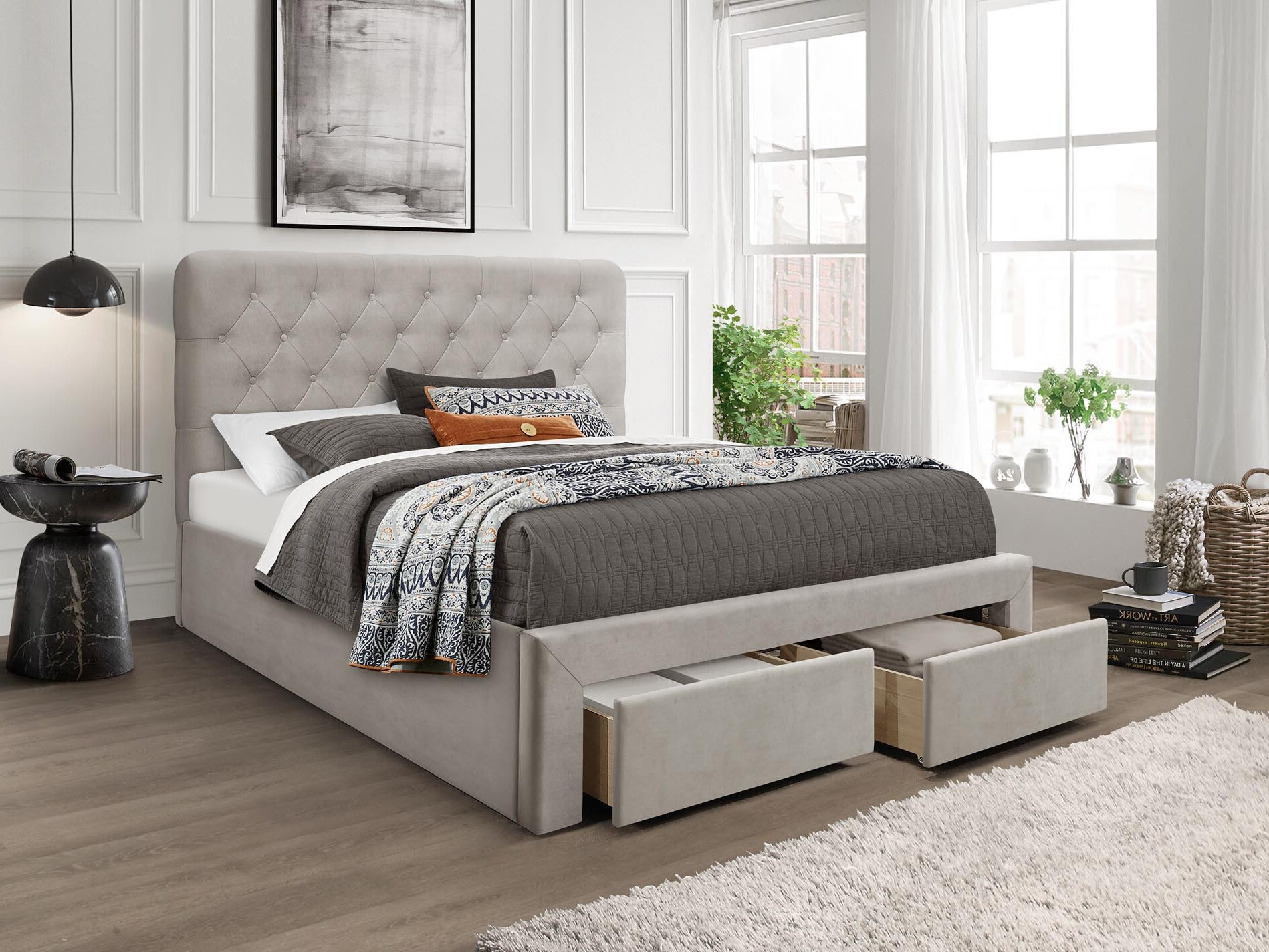 Rúm Houston 1708 (Beige)