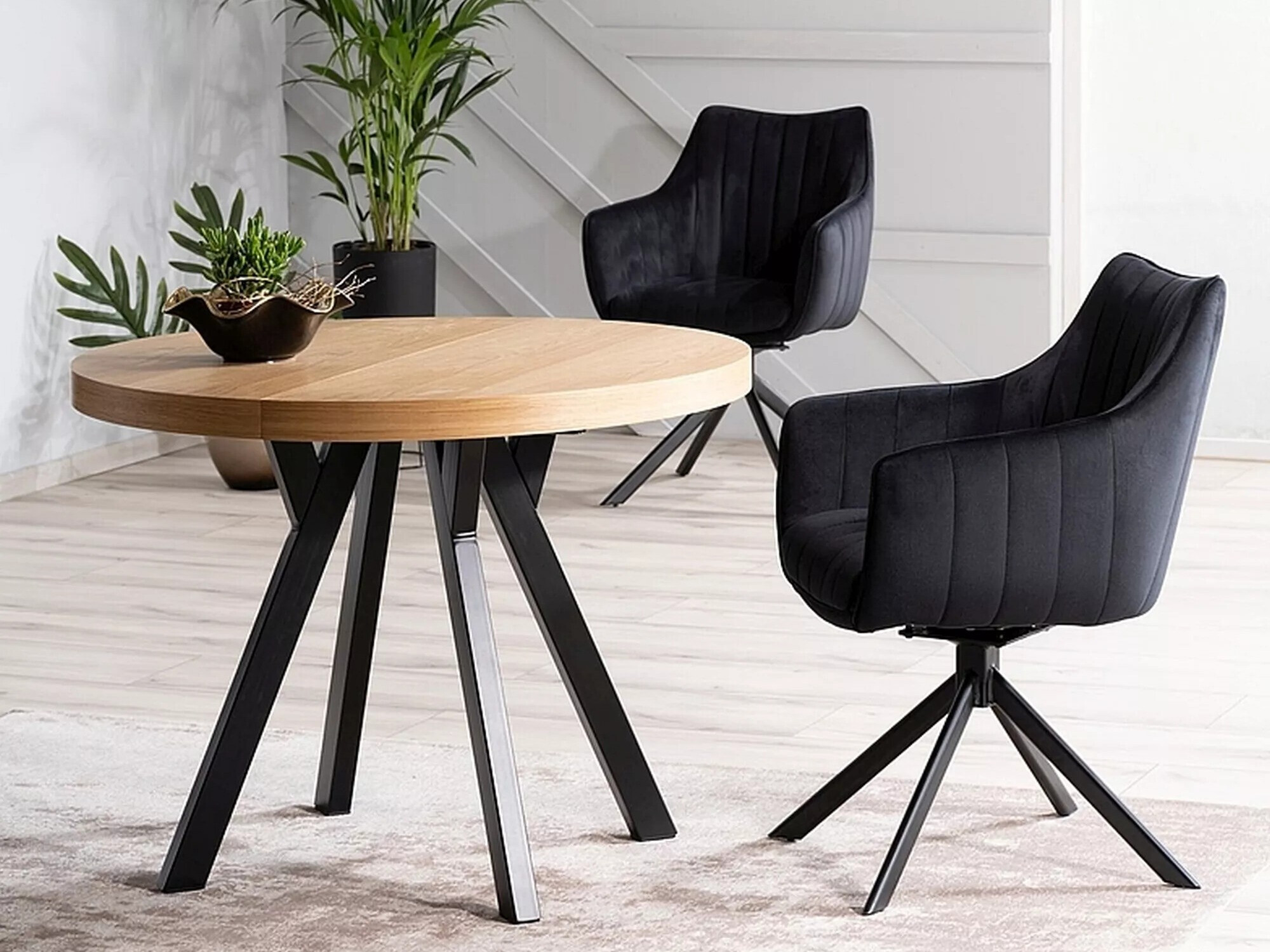 Borð Detroit 121 (Eik + Svartur)