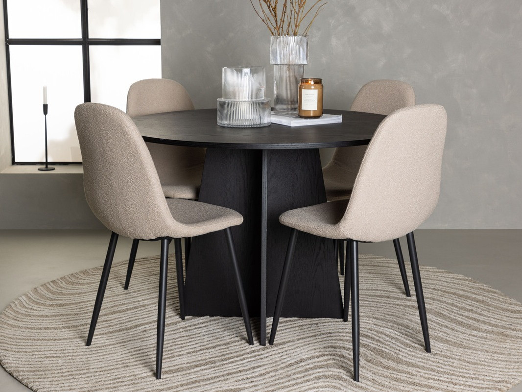 Borðstofusett Dallas 4454 (Beige)