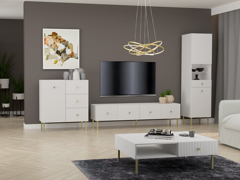 Stofusett Etliva 109 (Hvítur + Gylltur)