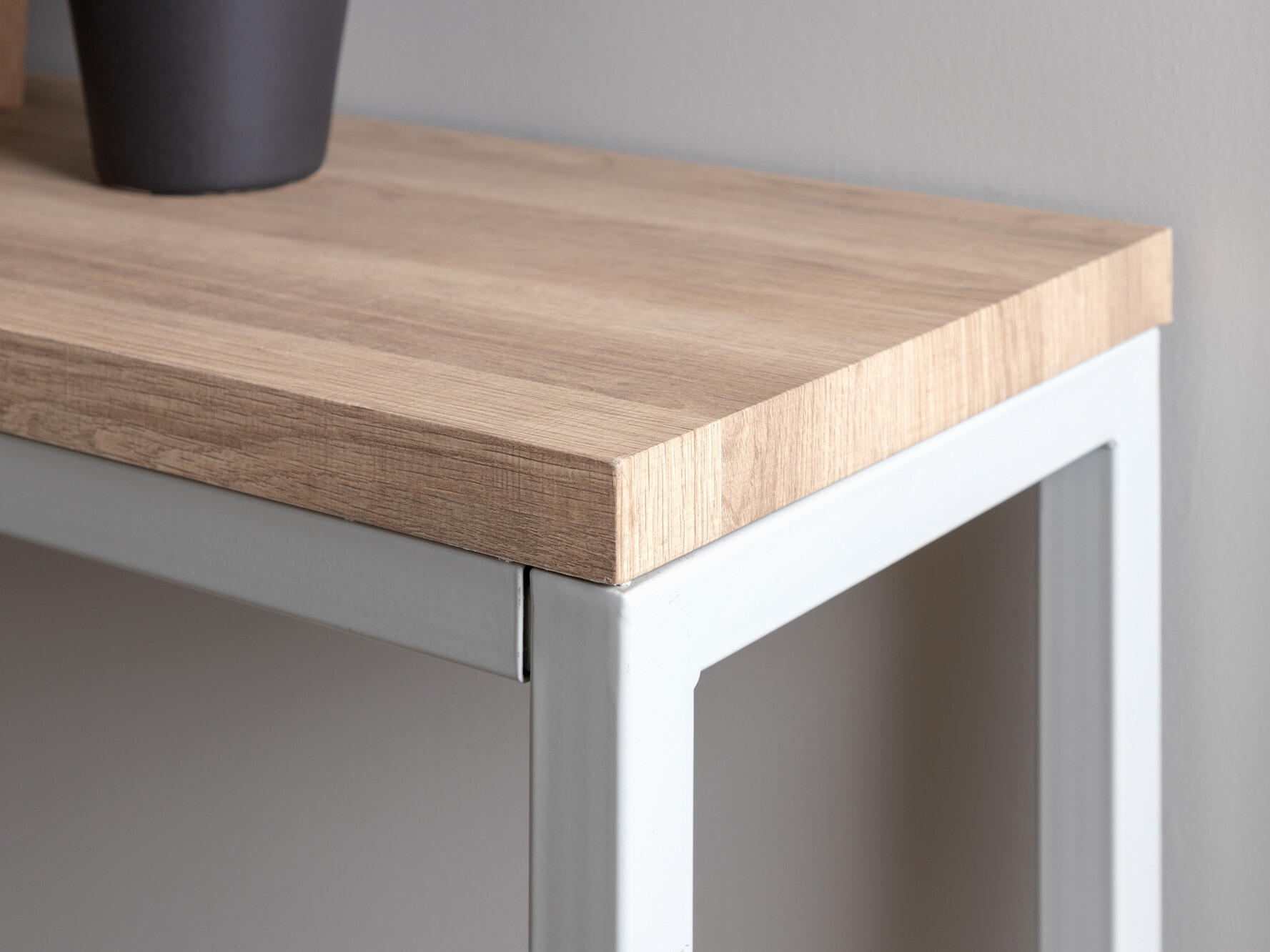Console borð Dallas 2468 (Grár + Ljós viður)