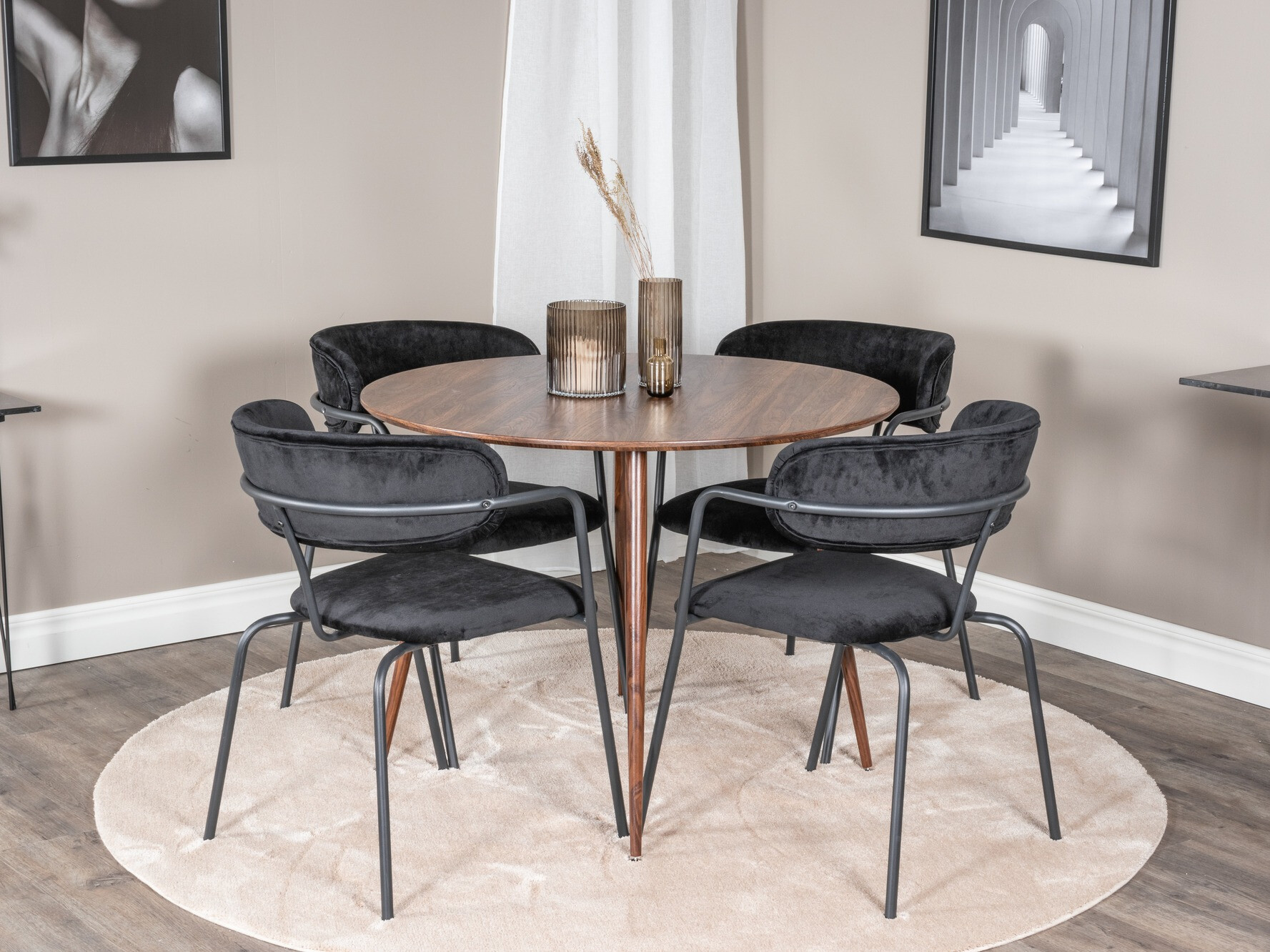 Borðstofusett Dallas 285 (Valhneta)
