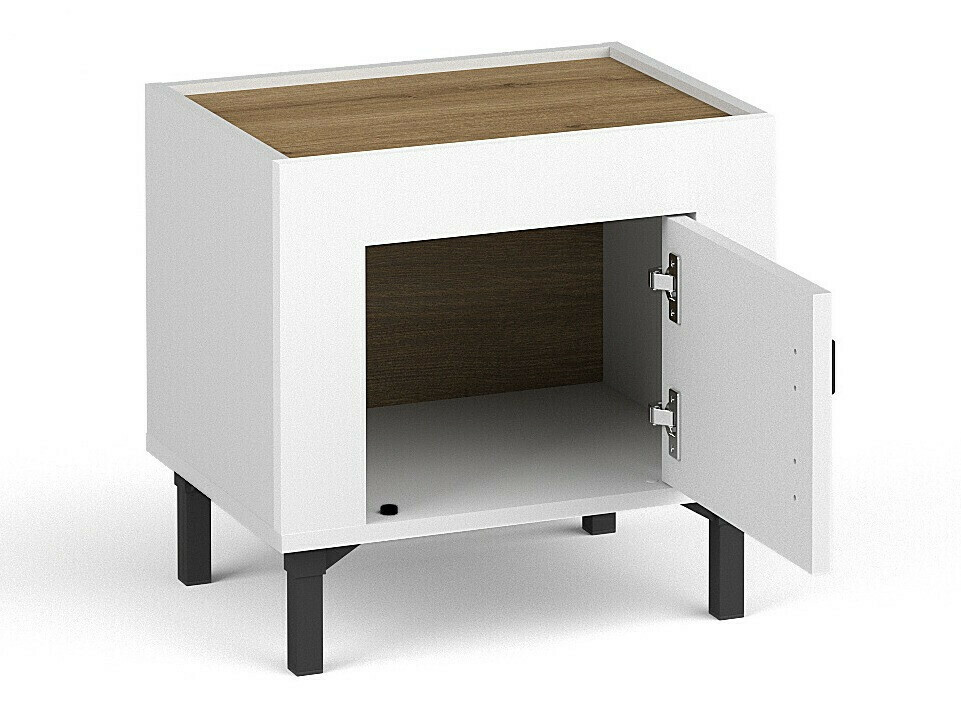 Svefnherbergissett Mormavu 112 (Matt hvítur + Beige)