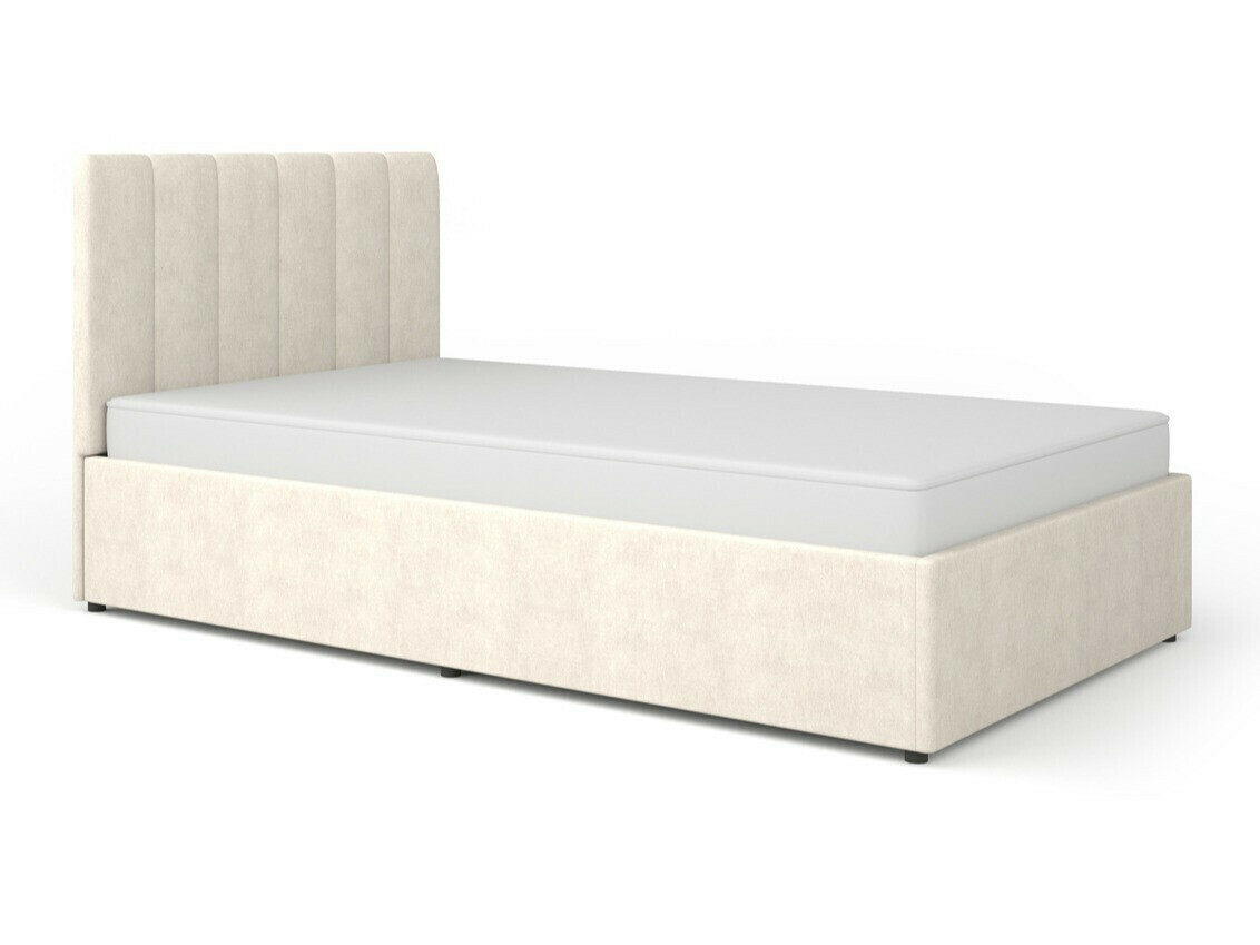 Svefnherbergissett Mormavu 112 (Matt hvítur + Beige)