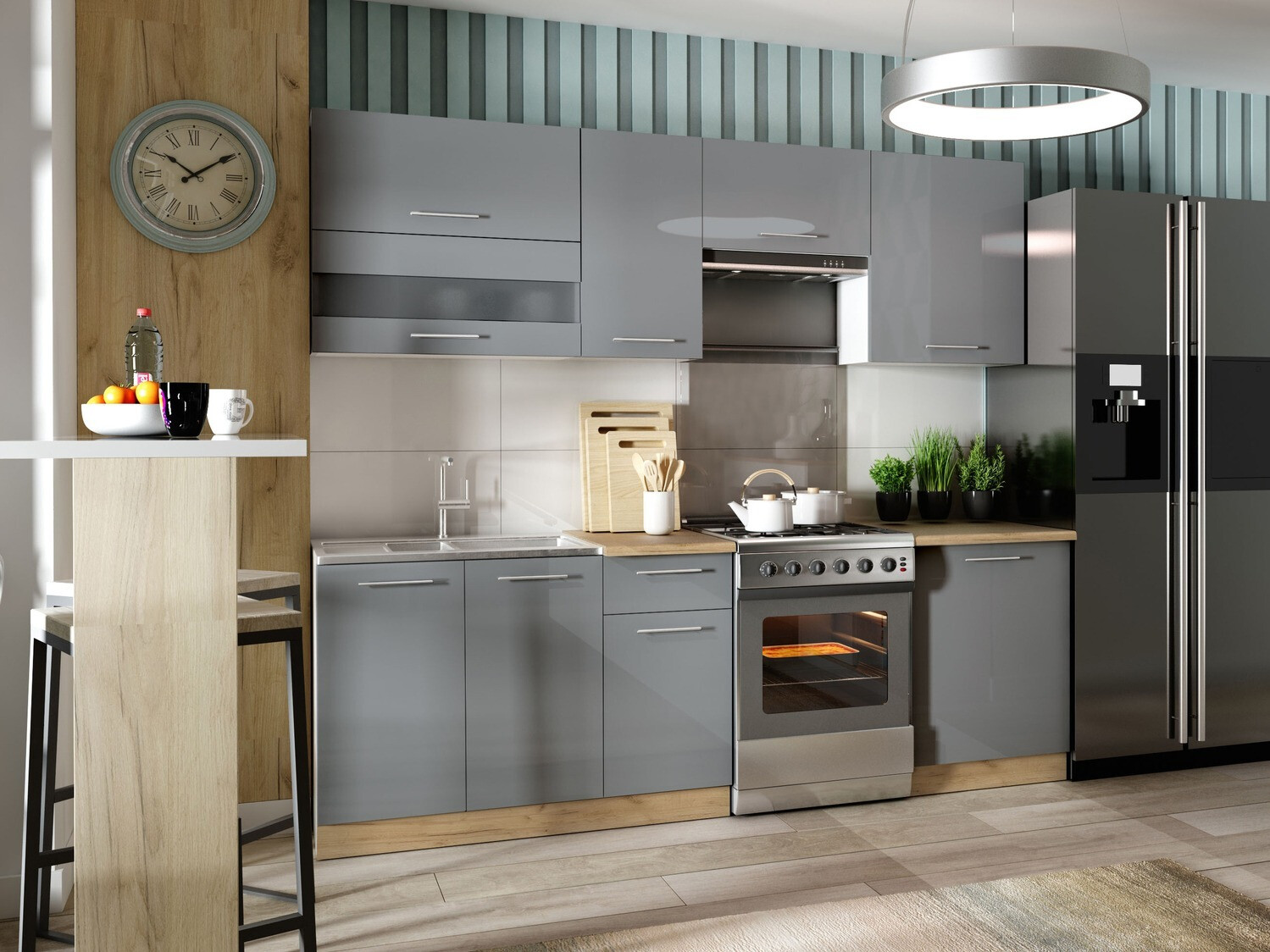 Skápaeining á vegg Tiffa Grey 116