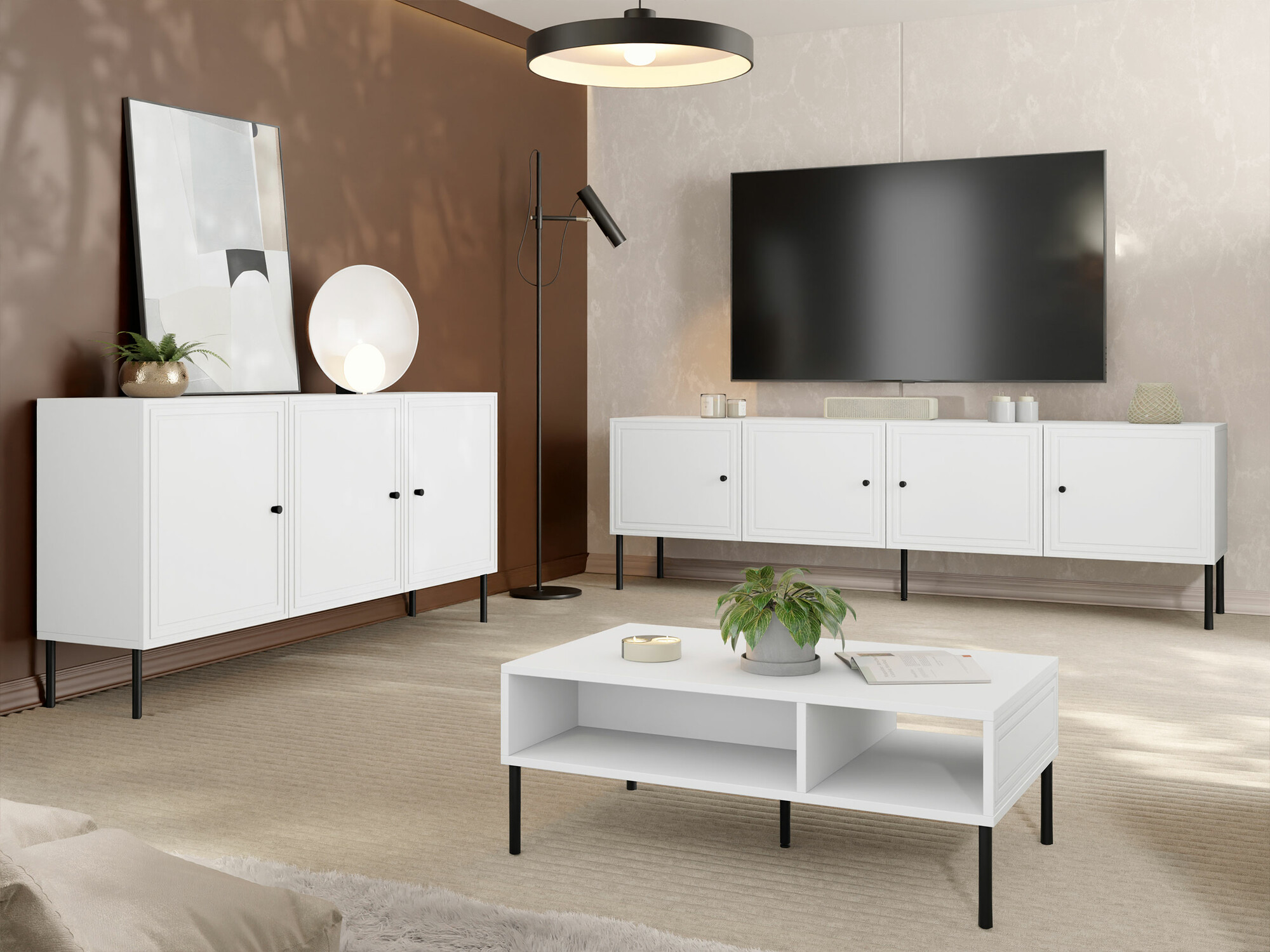 Stofusett Celra I (Hvítur)