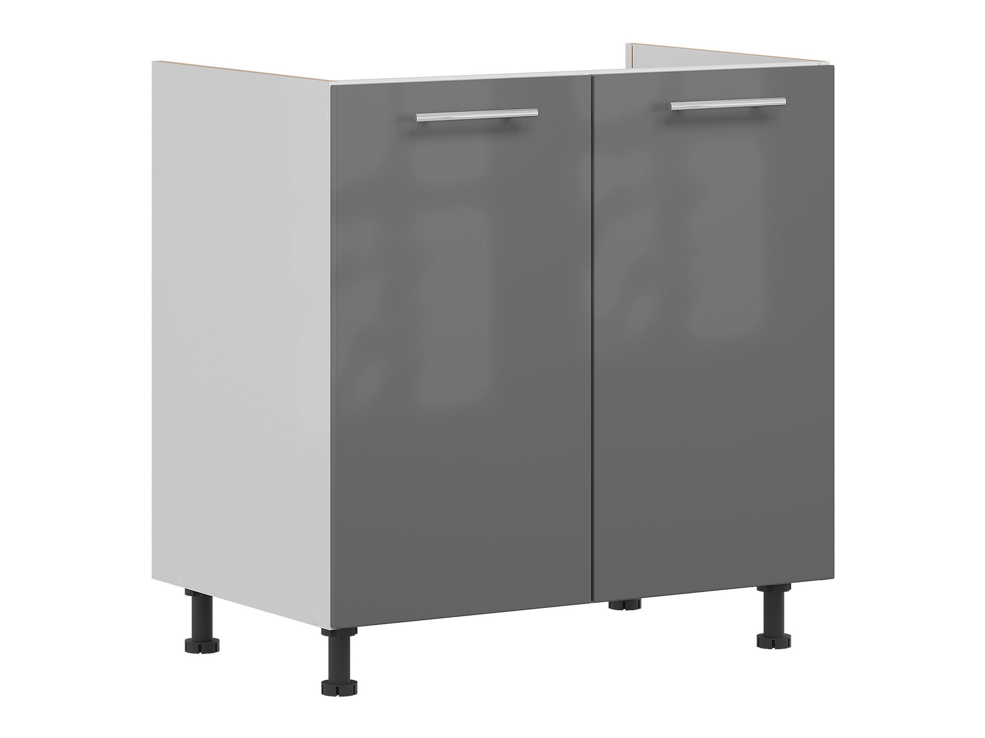 Skápaeining fyrir vask með hurðum Tiffa Grey 125