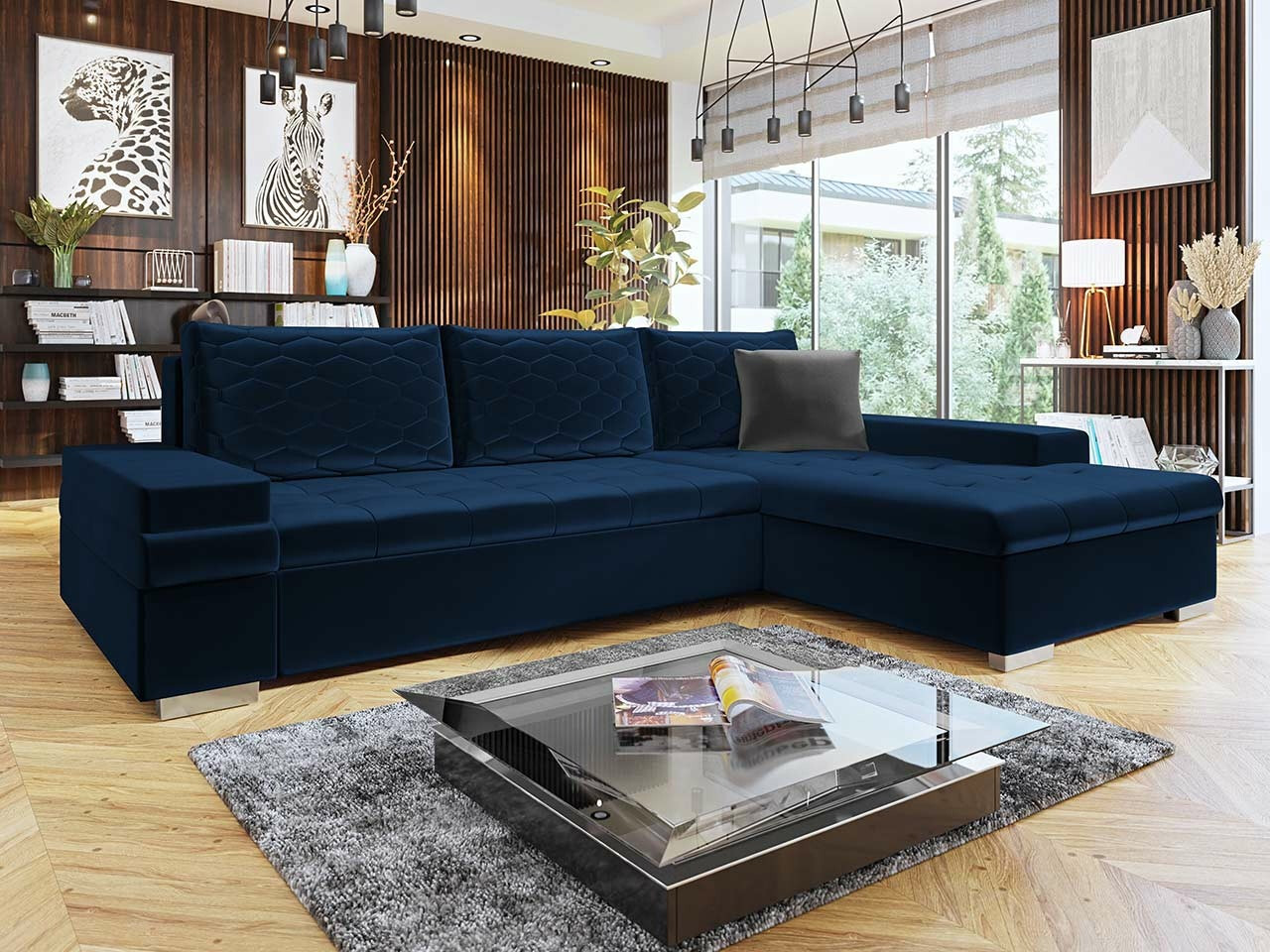 Horn­sófi Comfivo Olivetum III (Magic Velvet 2216 + Magic Velvet 2216 + Magic Velvet 2217)