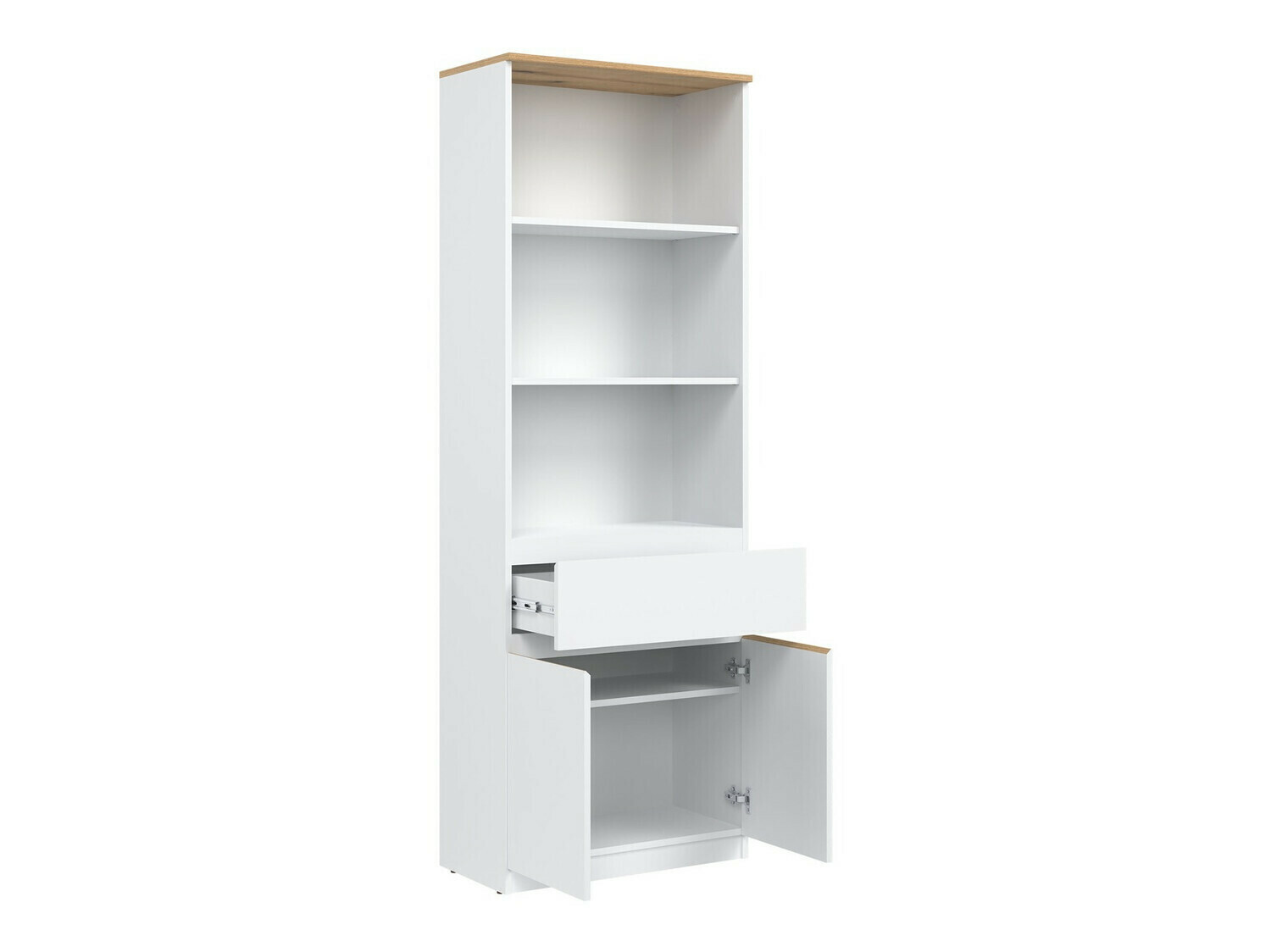 Heimaskrifstofusett Catelbi 118 (Hvítur + Eik)