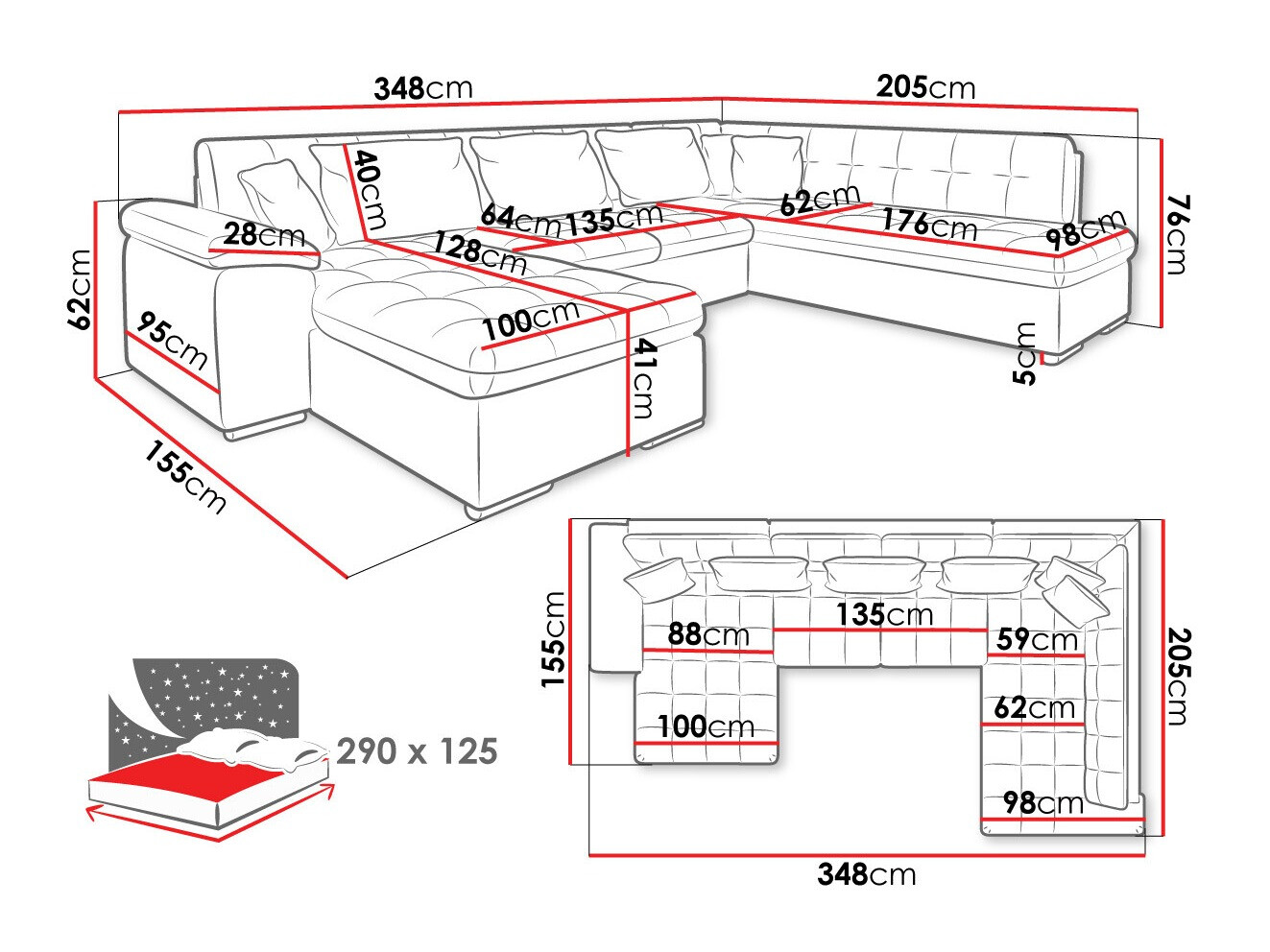 Horn­sófi Comfivo Gemma VI (Baloo 2074)
