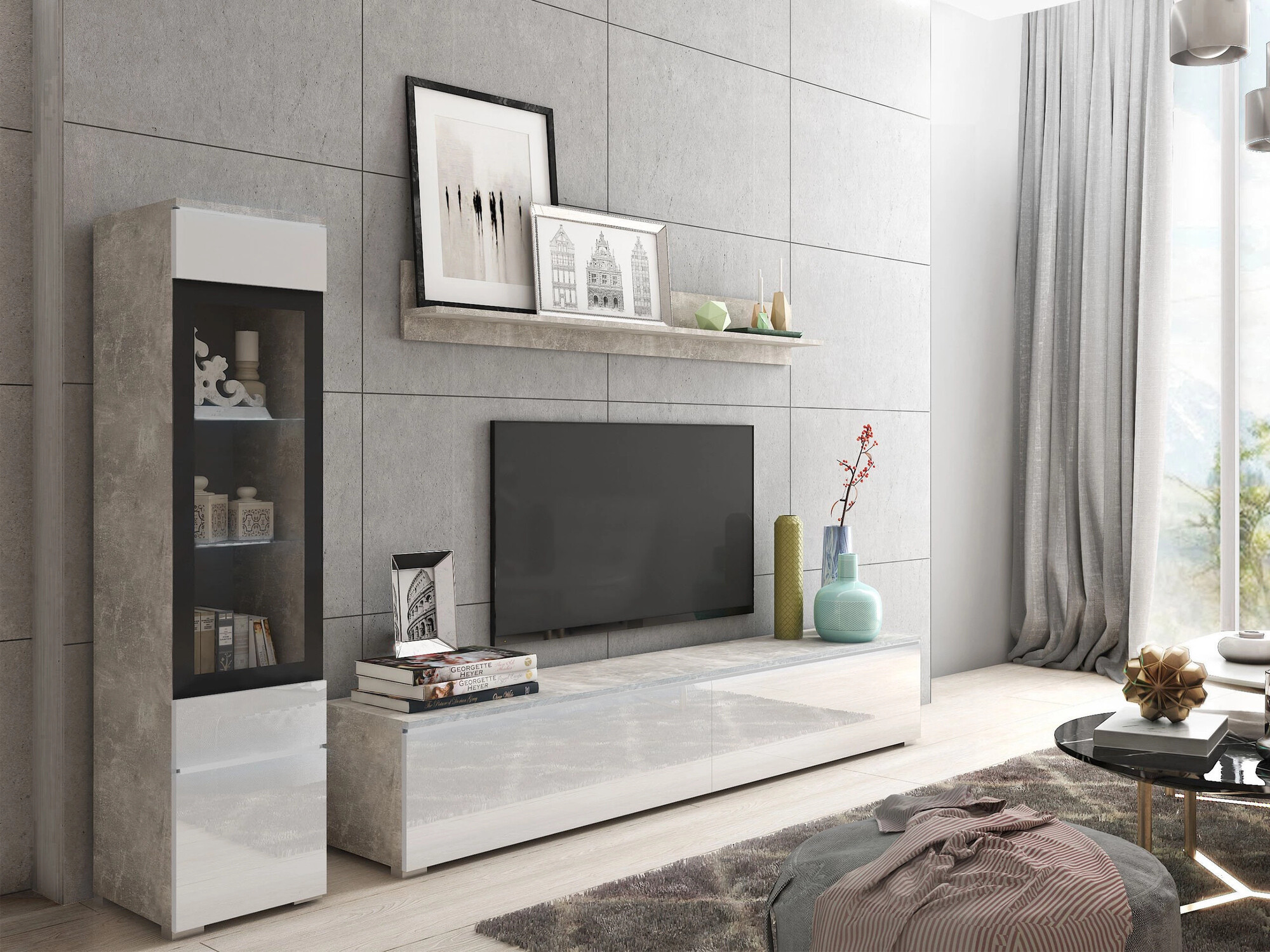 Stofusett Mirfivo 100 (Steinsteypa + Hvítt háglans)