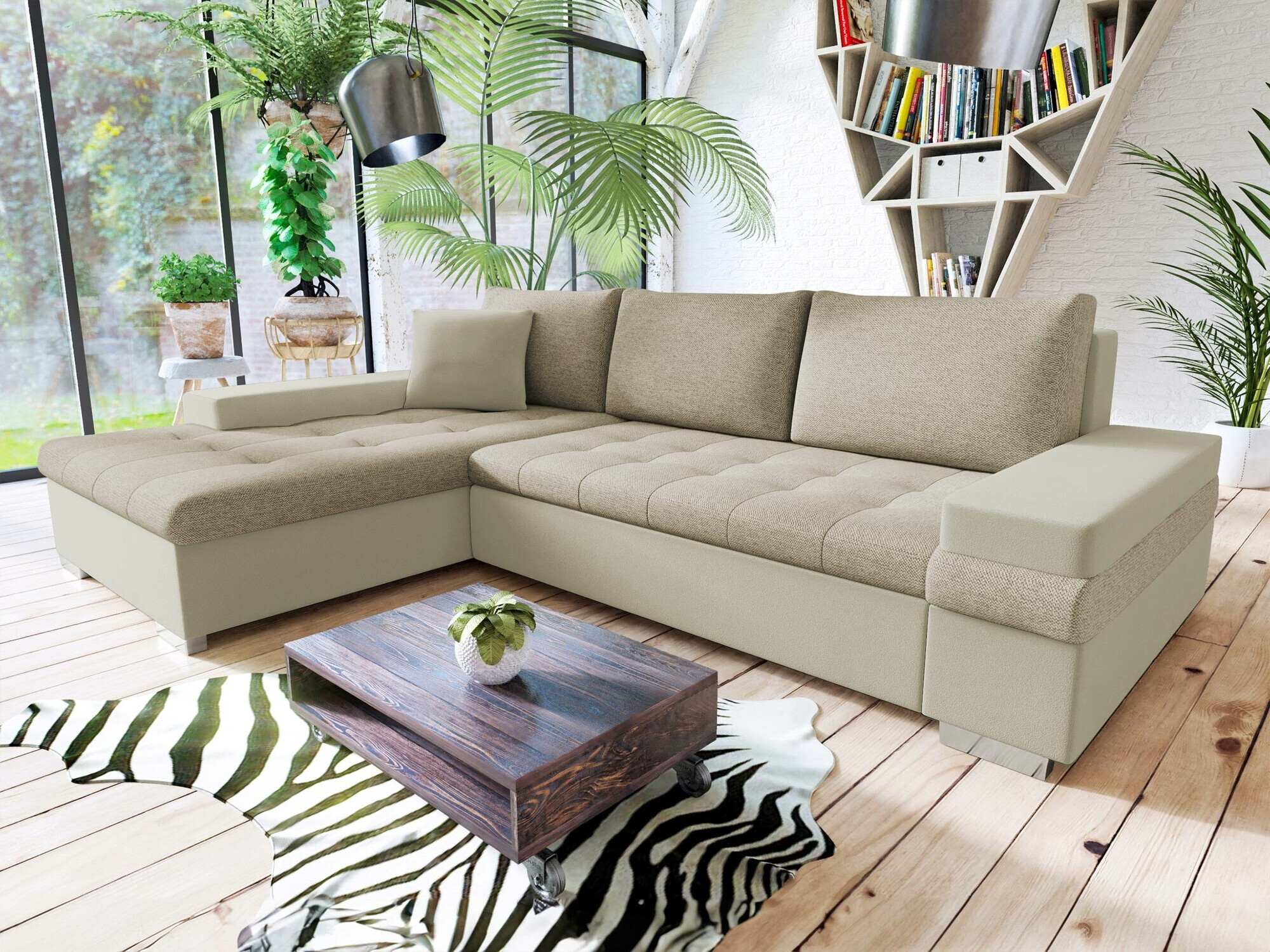 Horn­sófi Comfivo Olivetum I (Magic Velvet 2201 + Matana 17)