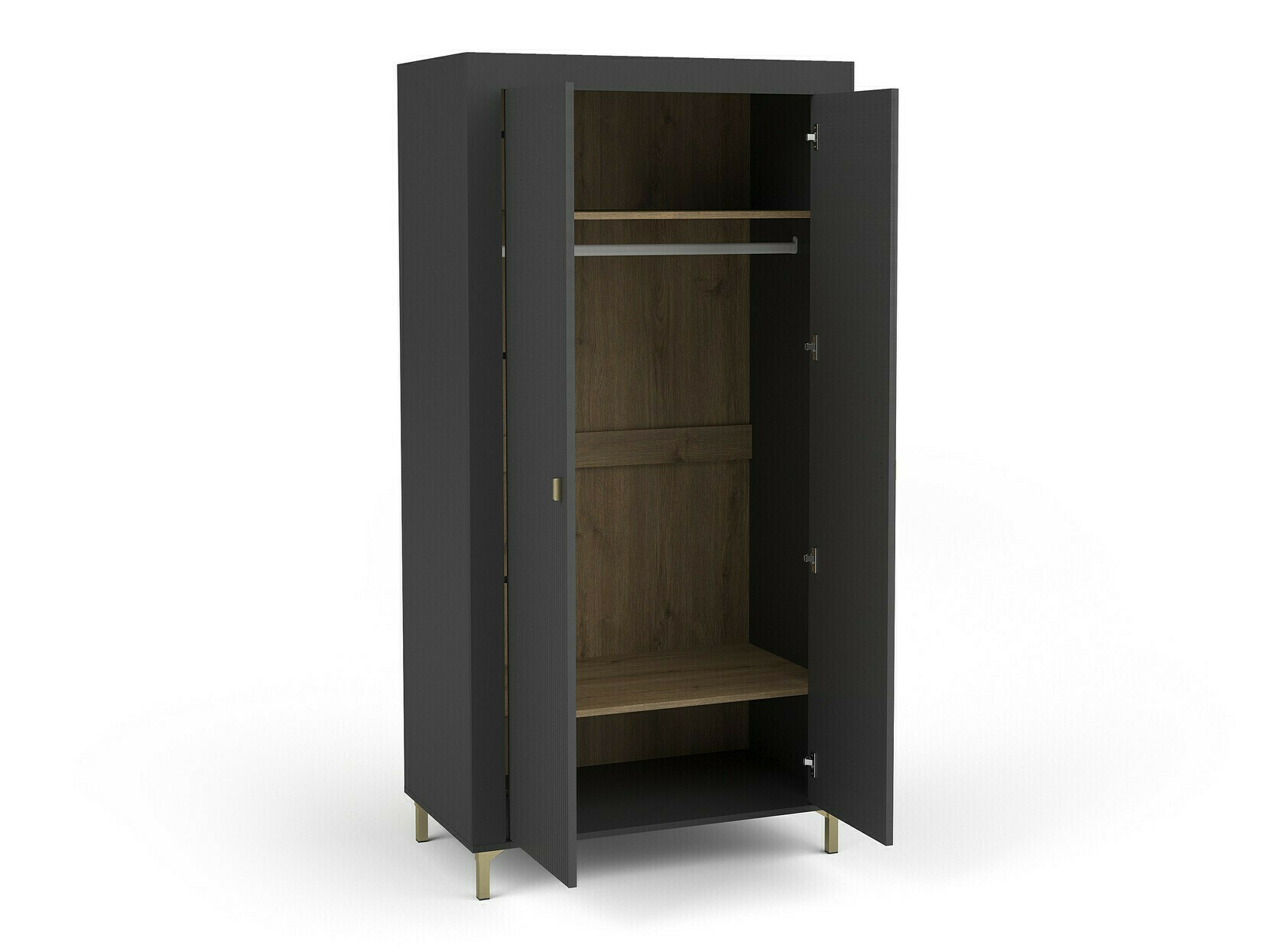 Svefnherbergissett Mormavu 112 (Matt svart + Beige)