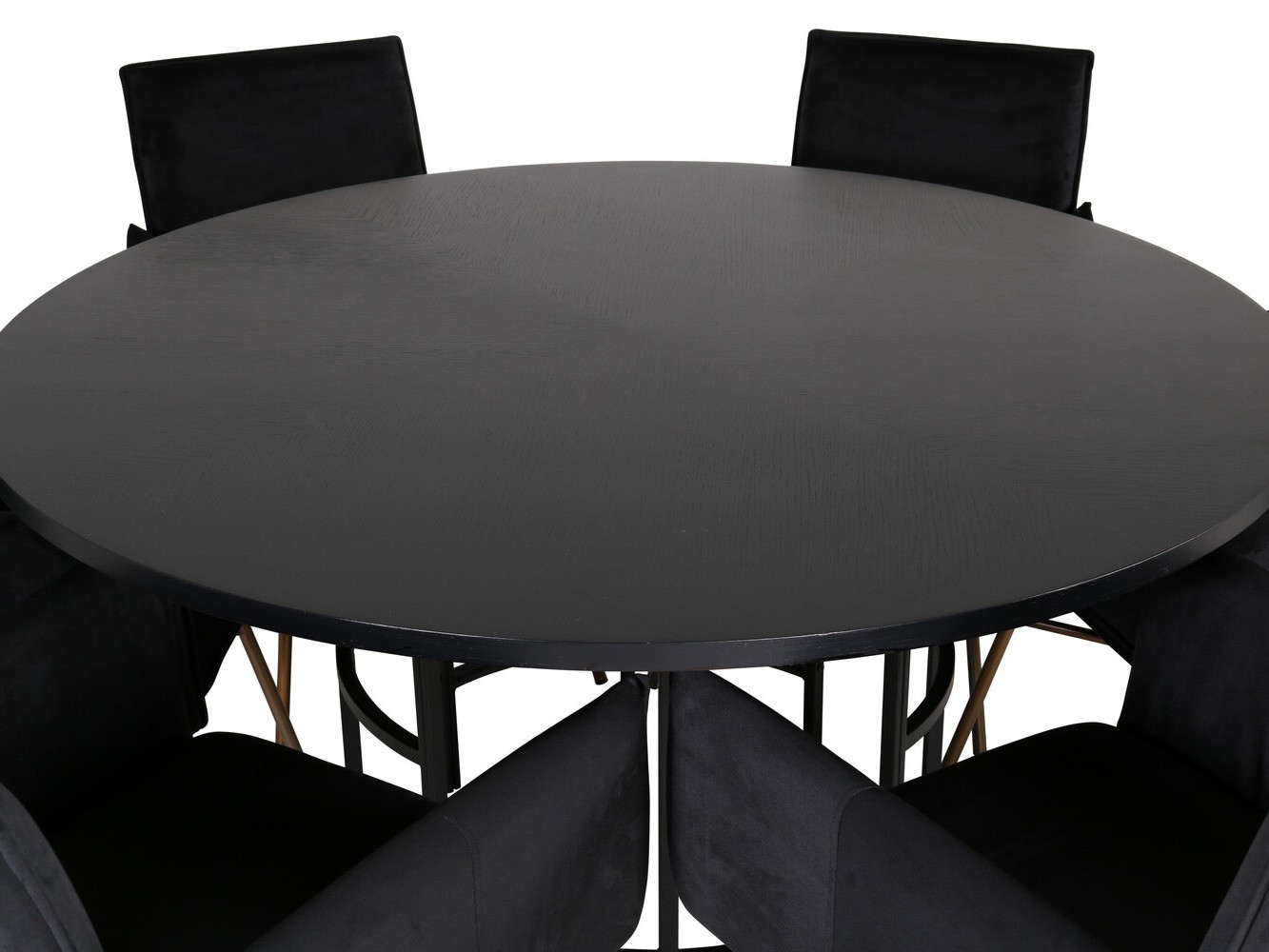 Borðstofusett Dallas 2391 (Svartur + Messing)