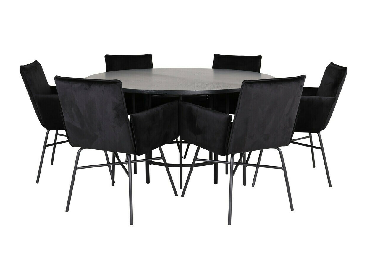 Borðstofusett Dallas 2391 (Svartur)