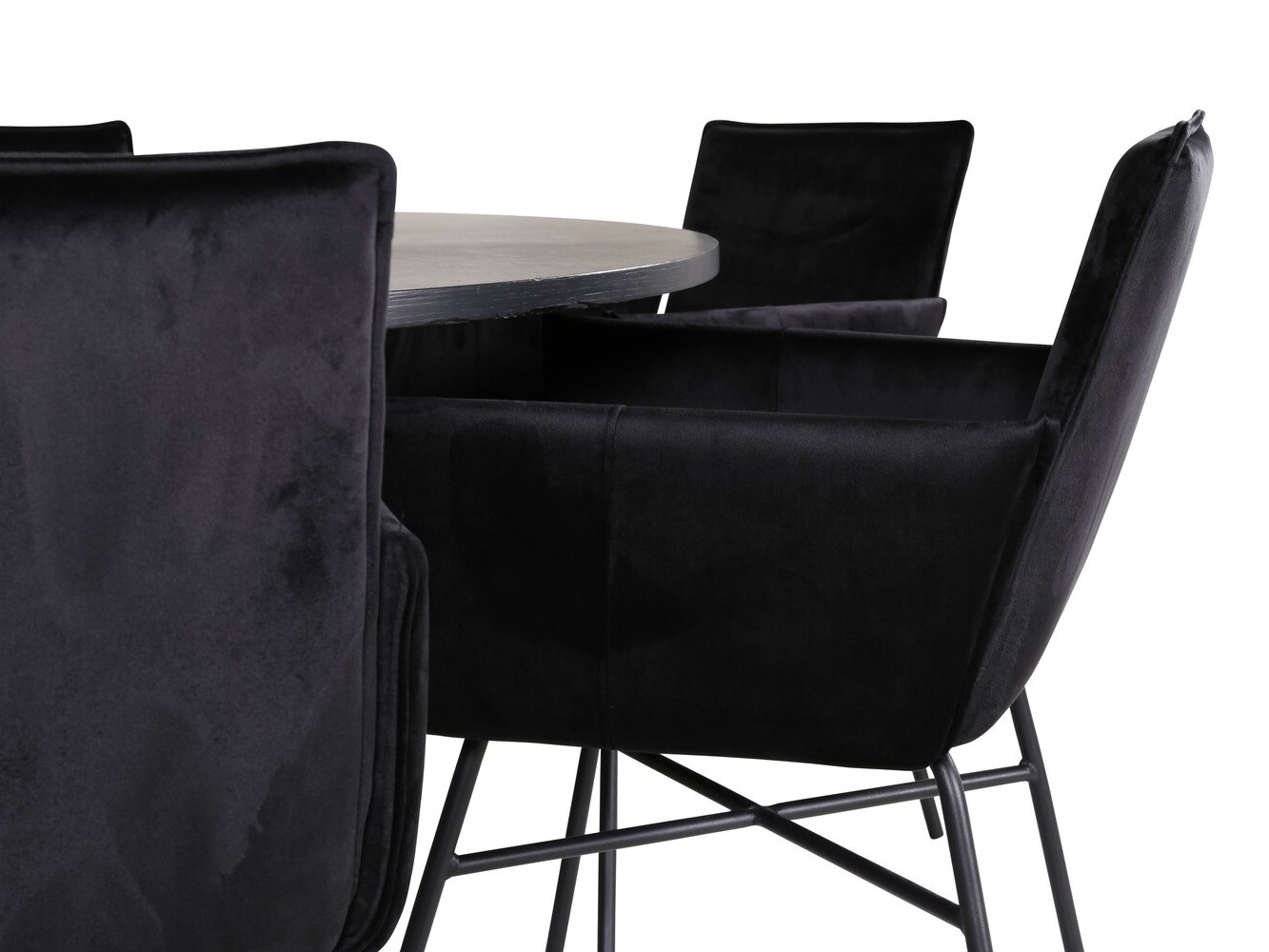 Borðstofusett Dallas 2391 (Svartur)