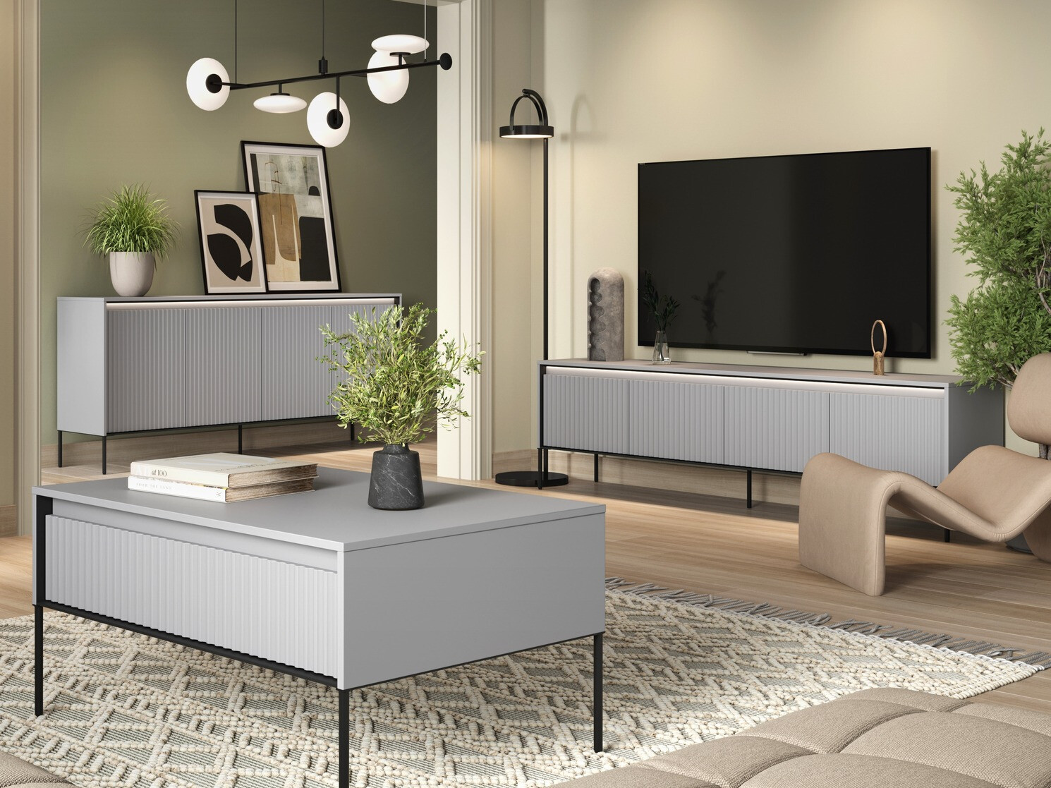 Stofusett Fernolu 112 (Grár + Svartur)