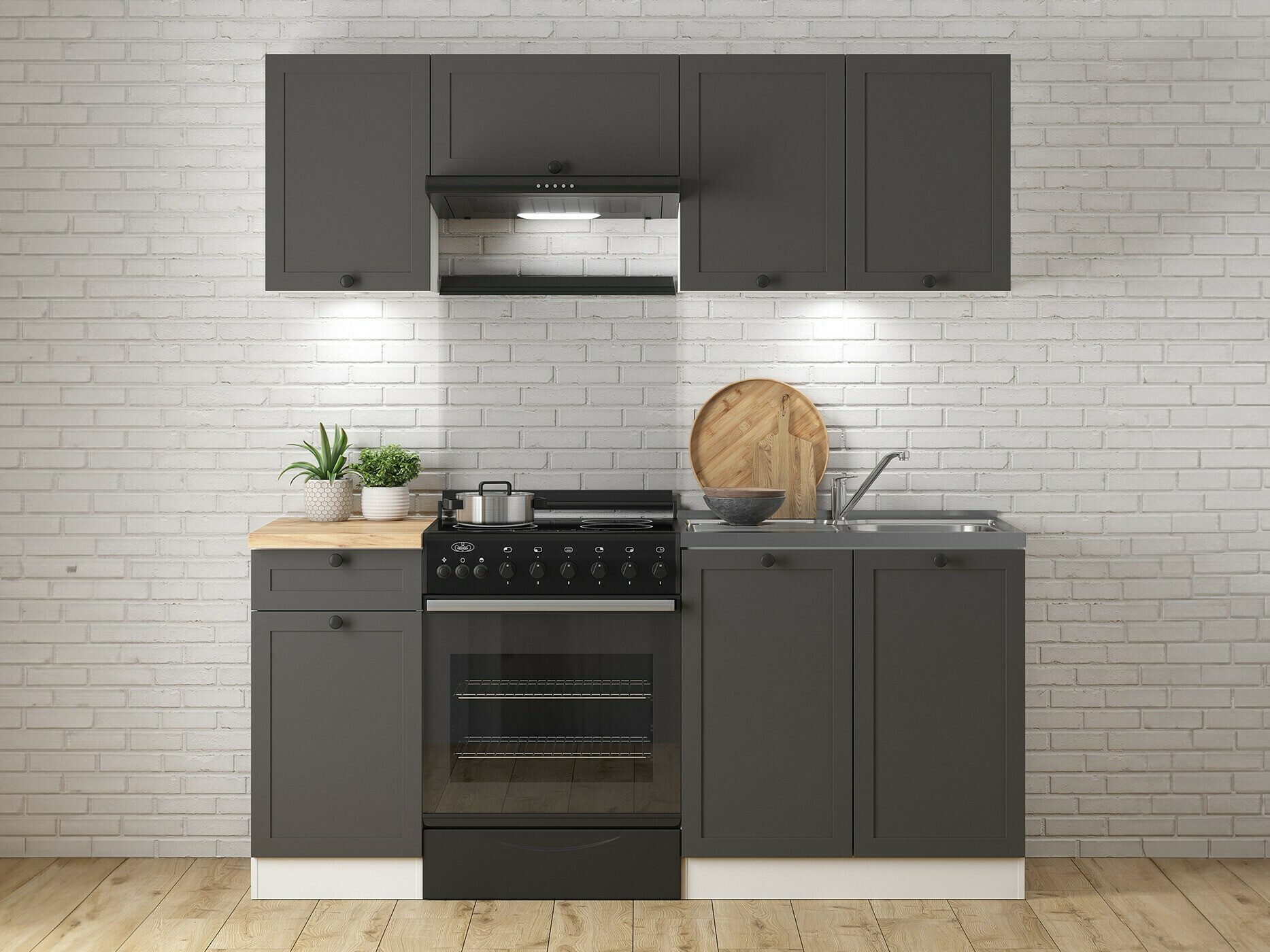 Skápaeining á vegg Classic Grey 104