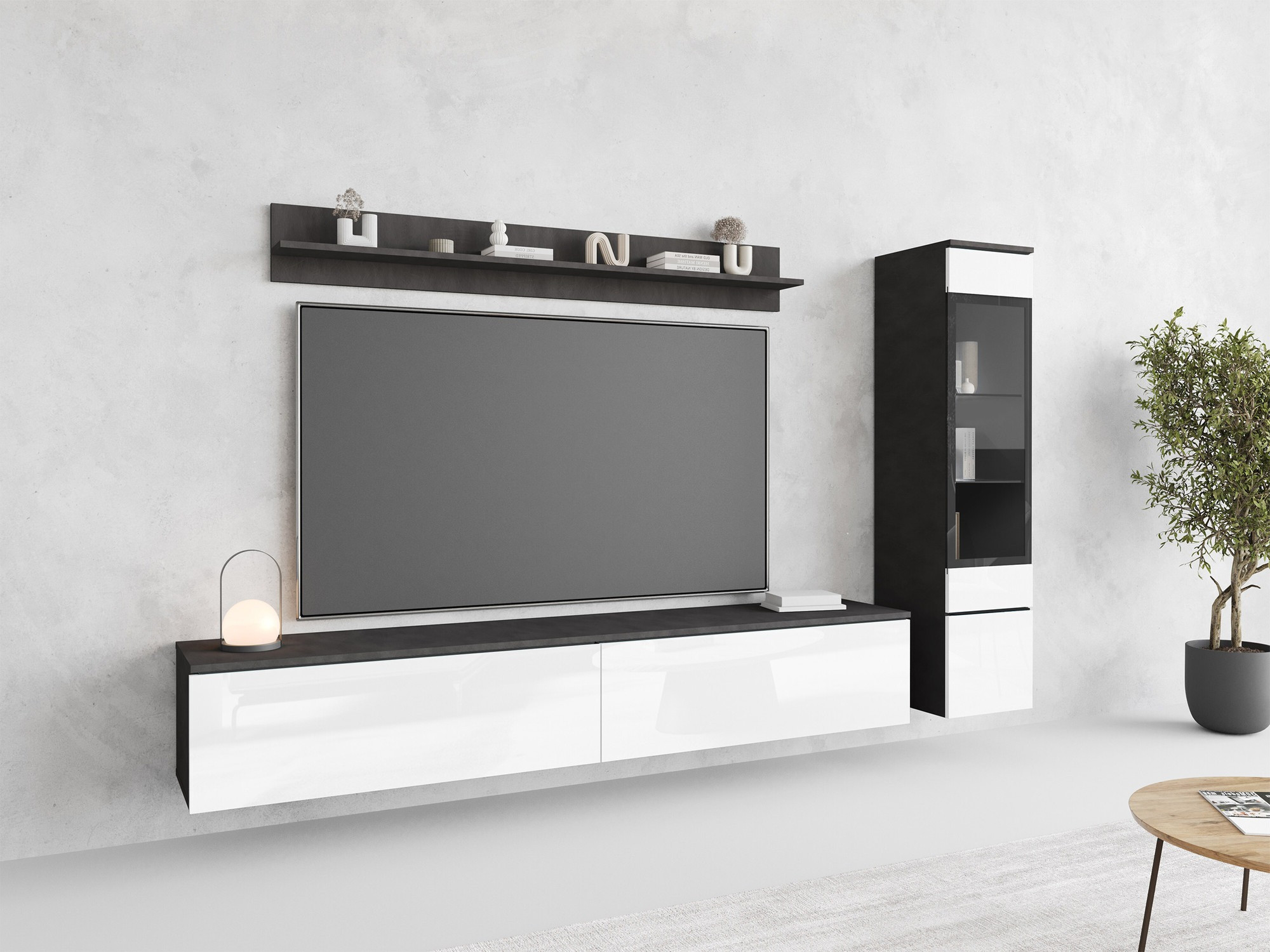 Stofusett Mirfivo 100 (Matera-grátt + Hvítt háglans)
