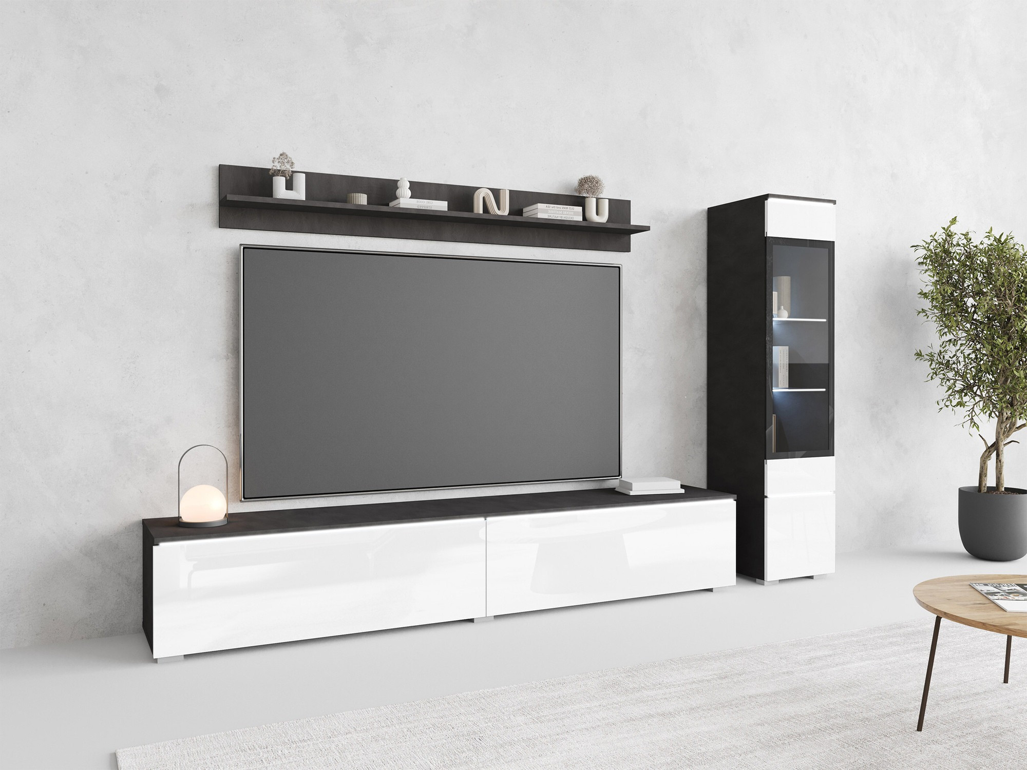 Stofusett Mirfivo 100 (Matera-grátt + Hvítt háglans)