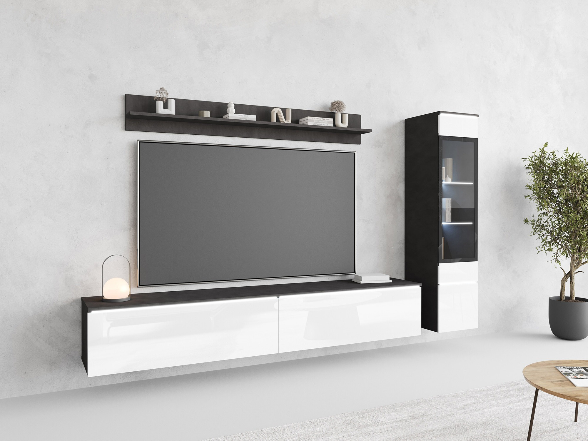 Stofusett Mirfivo 100 (Matera-grátt + Hvítt háglans)