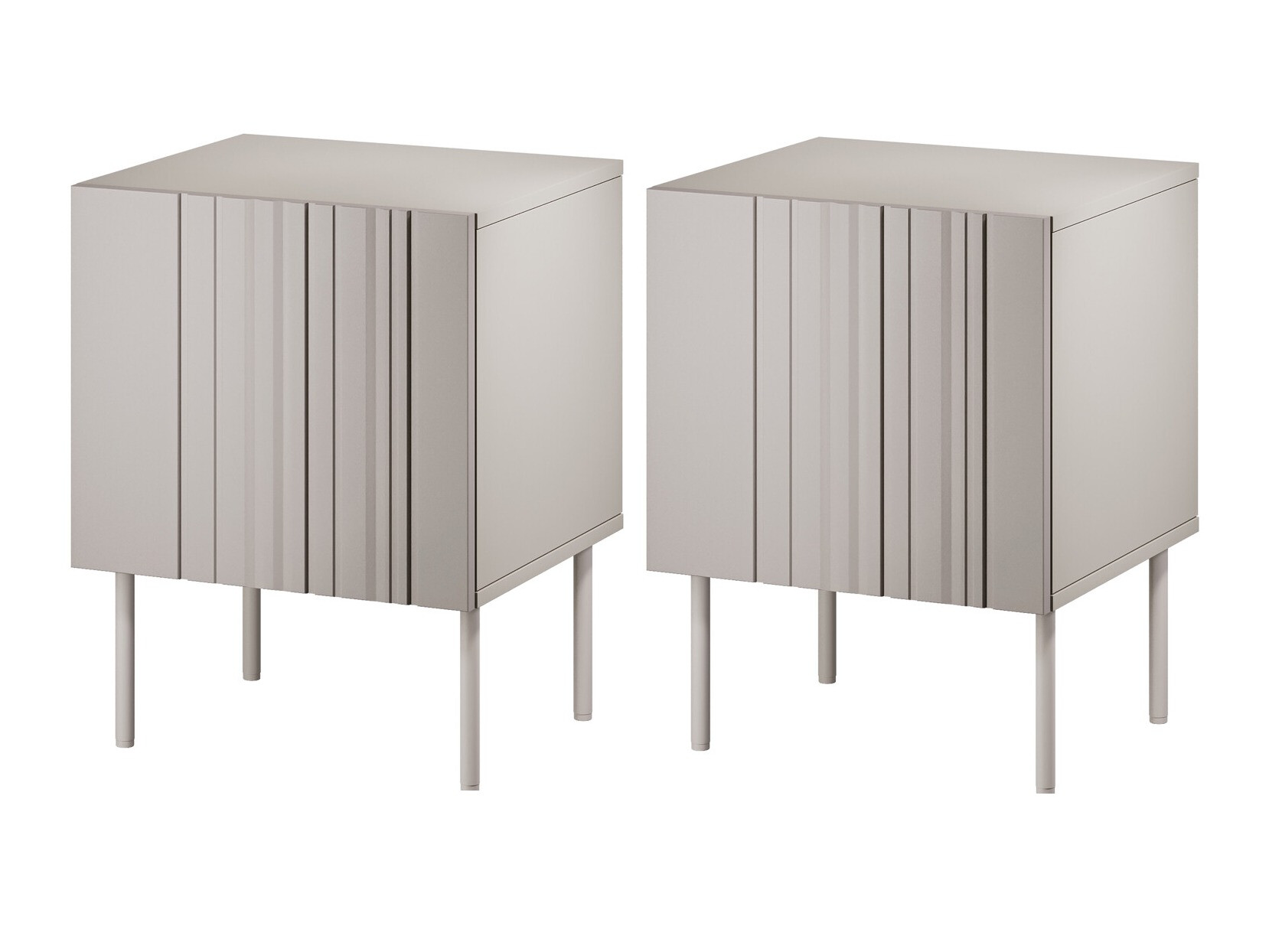 Sett af náttborðum Evavese 104 (Beige)